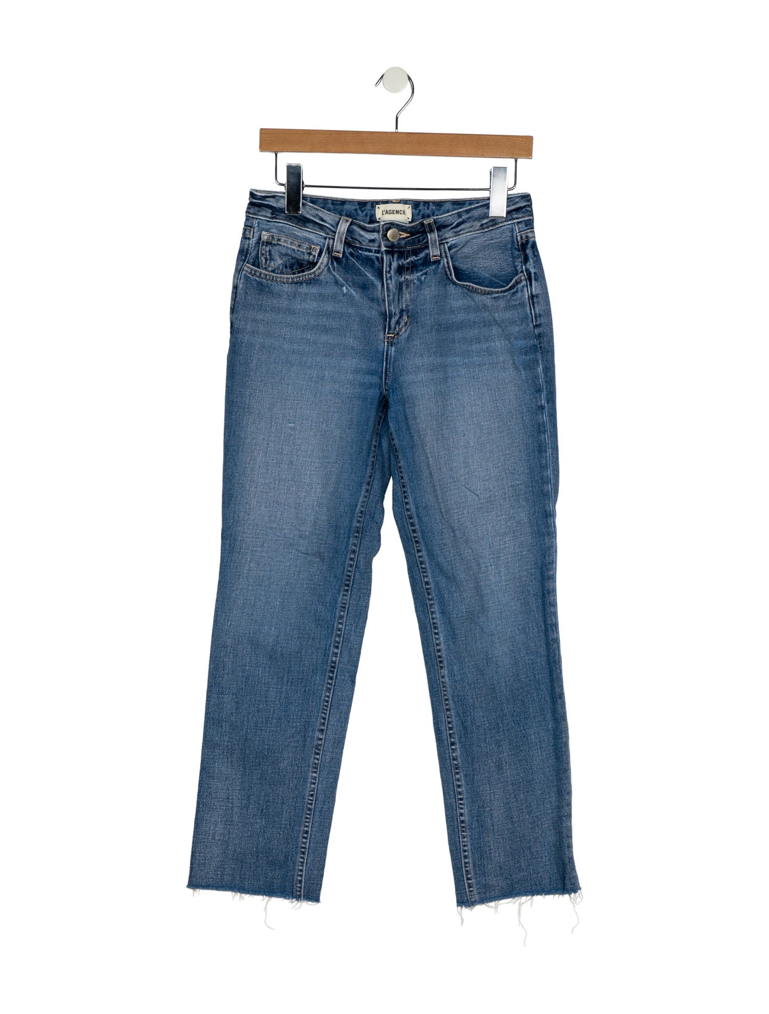 L'Agence Mid-Rise Straight Leg Jeans