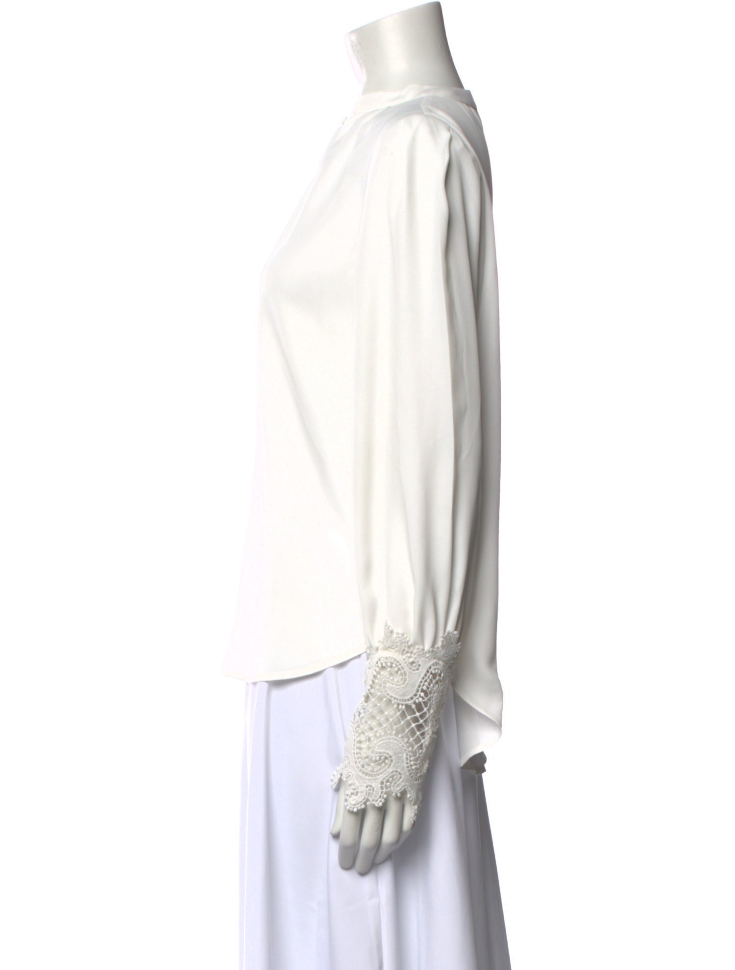 L'Agence Mock Neck Long Sleeve Blouse