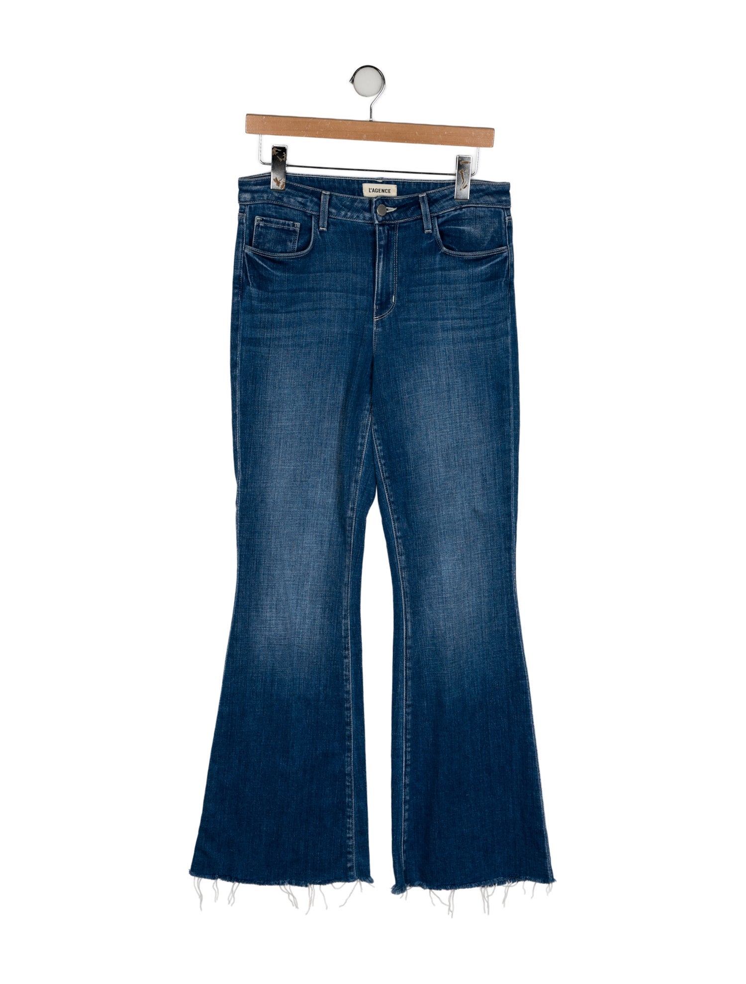 L'Agence Mid-Rise Wide Leg Jeans