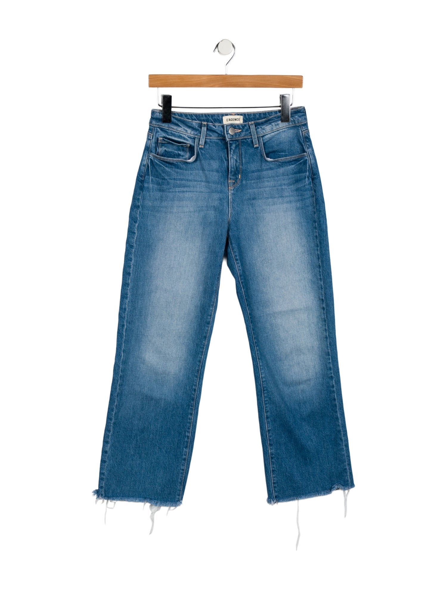 L'Agence Mid-Rise Wide Leg Jeans