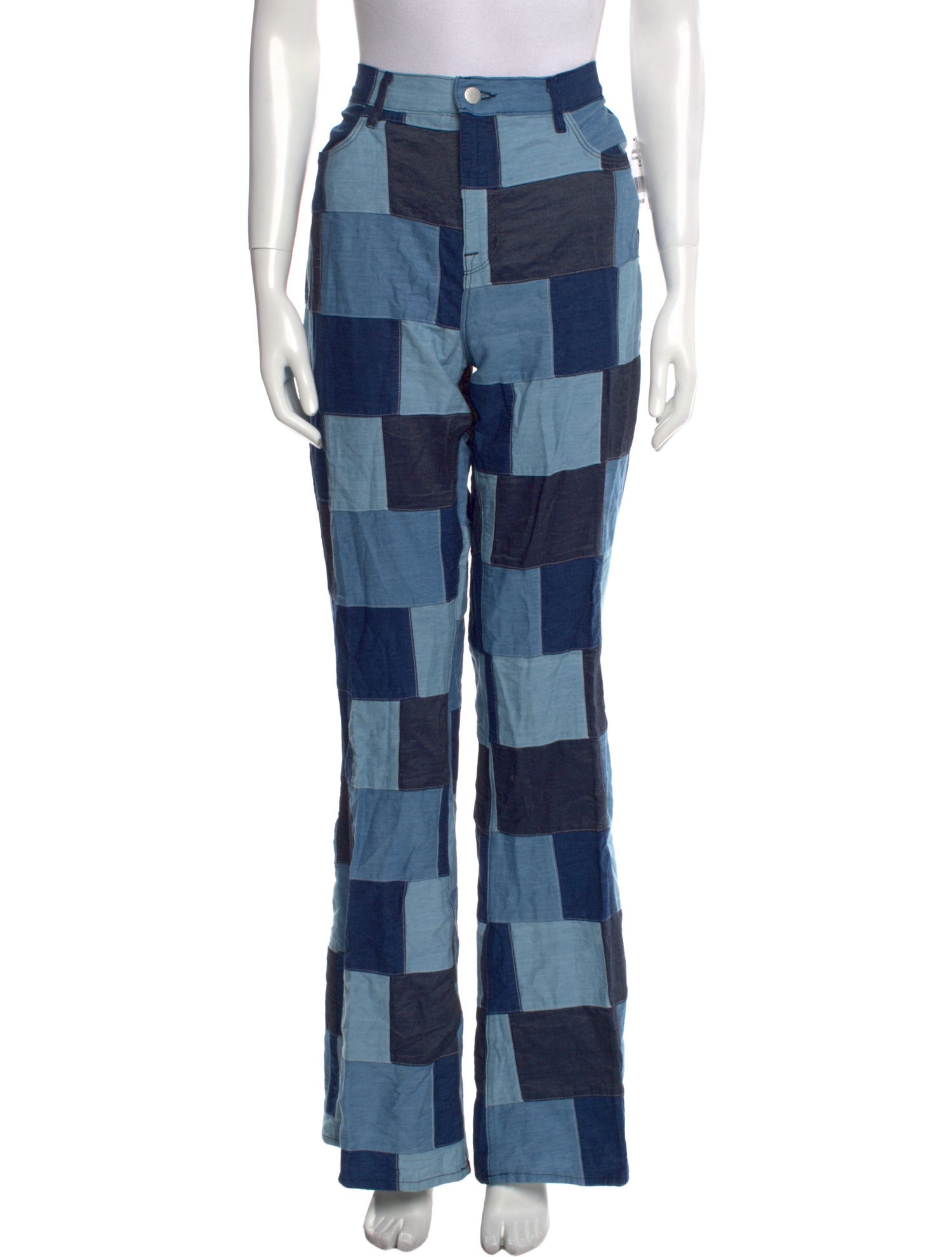 L'Agence Plaid Print Wide Leg Pants