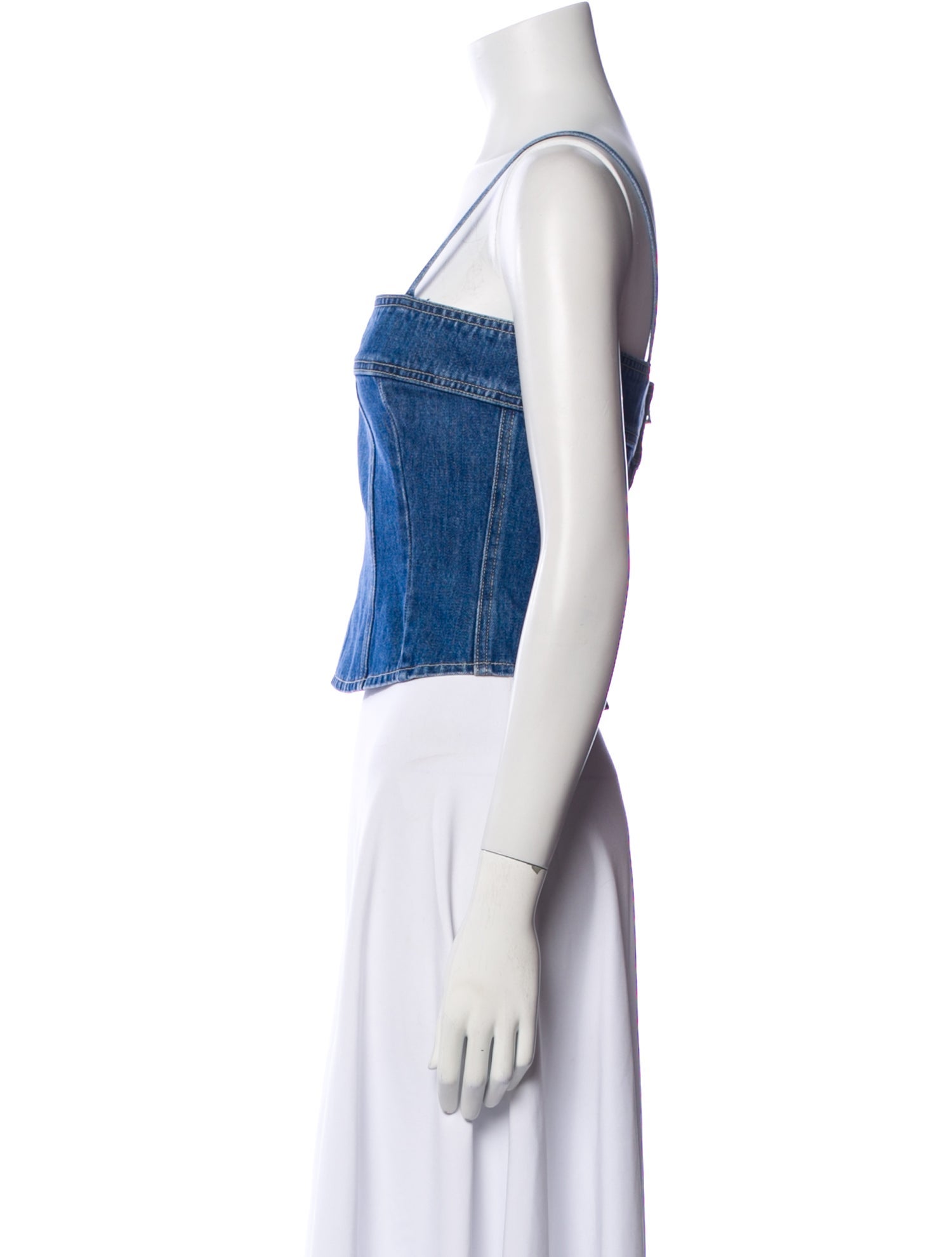 L'Agence Square Neckline Sleeveless Crop Top w/ Tags