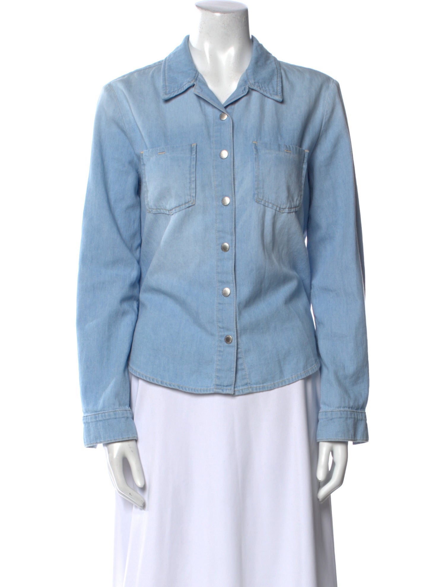 L'Agence Long Sleeve Button-Up Top