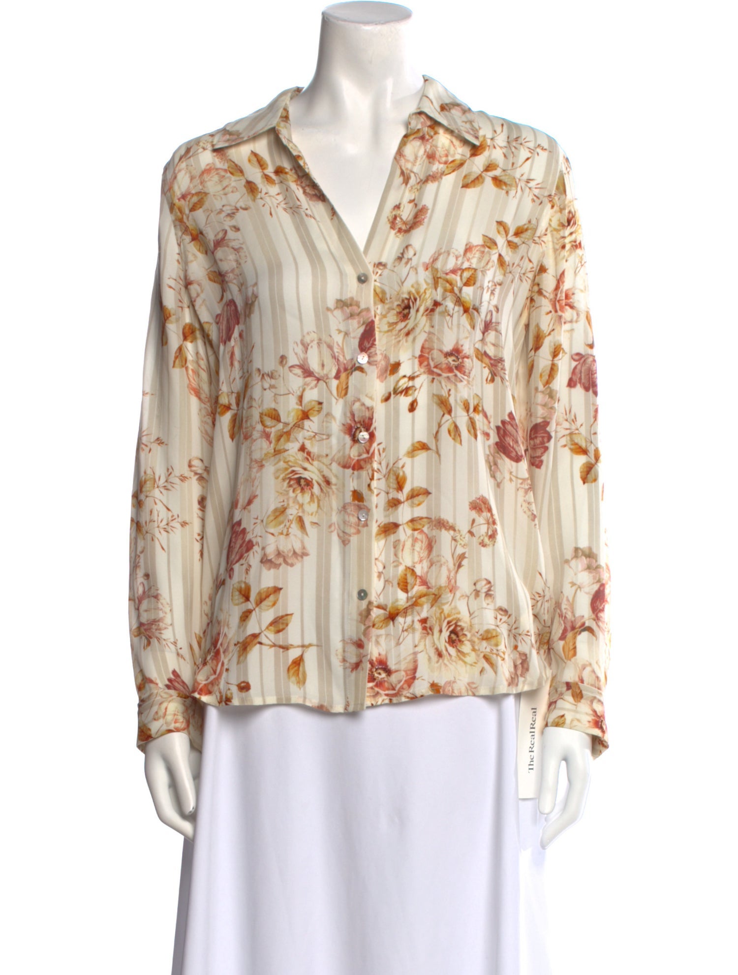 L'Agence Silk Floral Print Blouse
