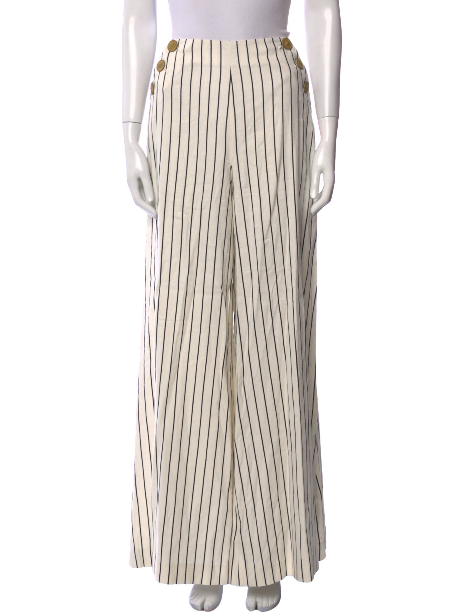 L'Agence Striped Wide Leg Pants w/ Tags