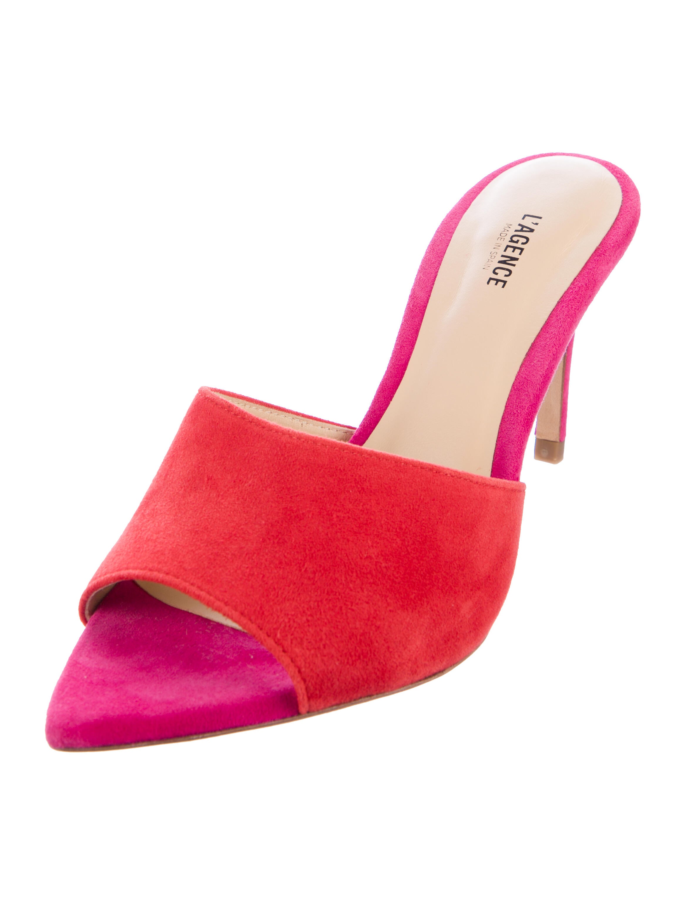 L'Agence Suede Mules