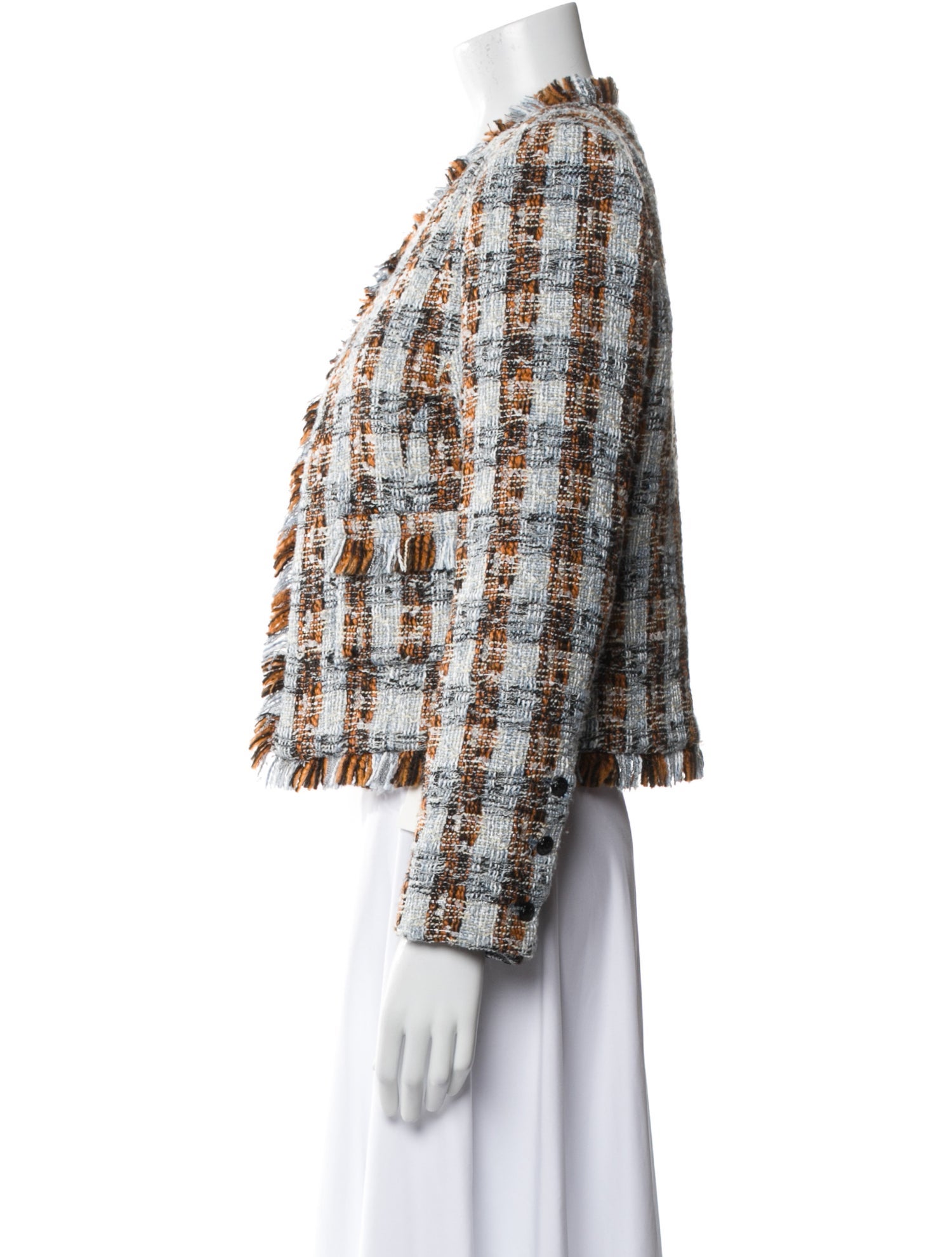 L'Agence Tweed Pattern Evening Jacket