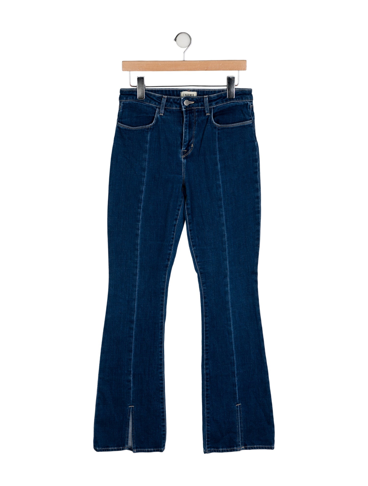 L'Agence Mid-Rise Wide Leg Jeans