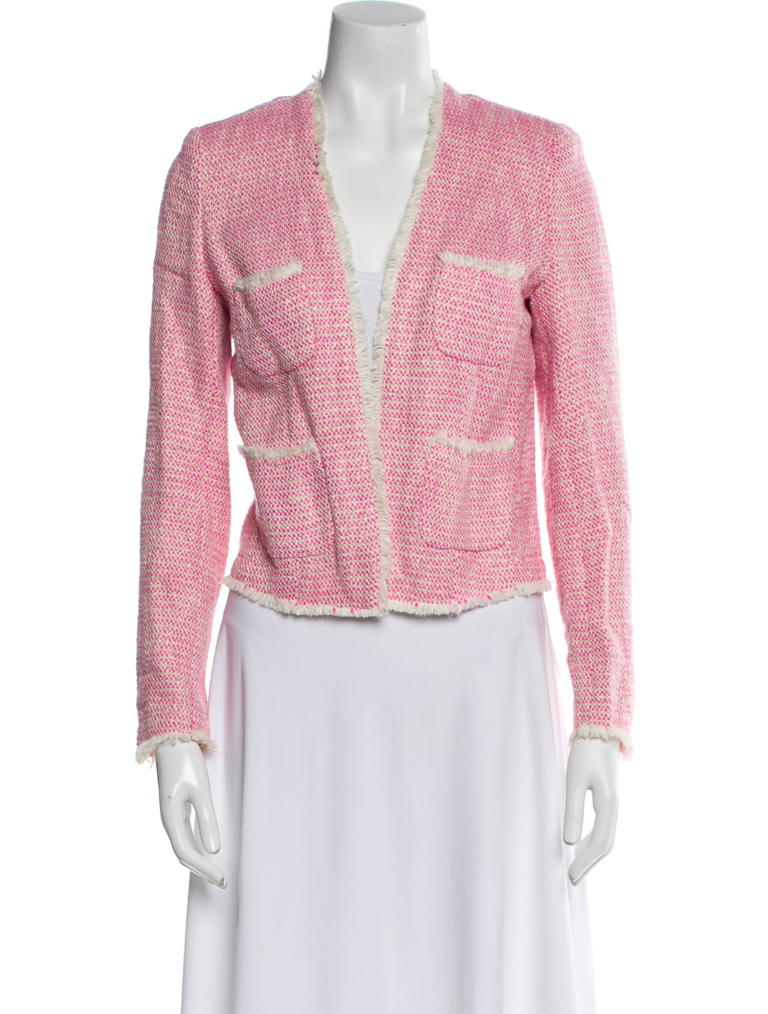 L'Agence Tweed Pattern Evening Jacket