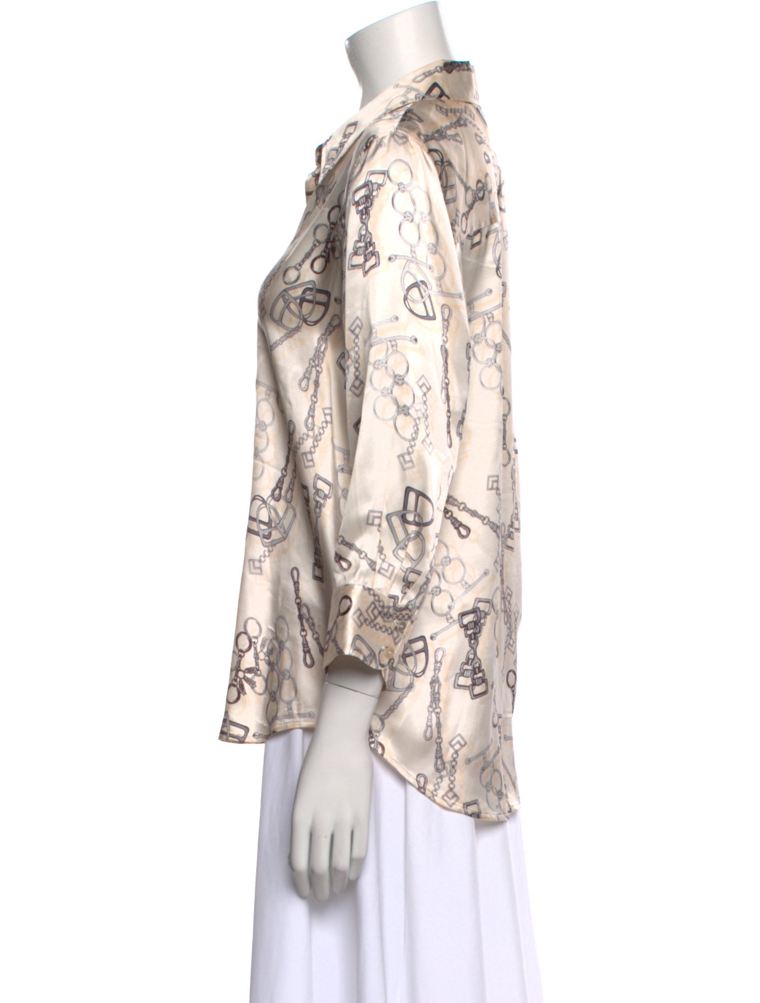 L'Agence Silk Printed Blouse