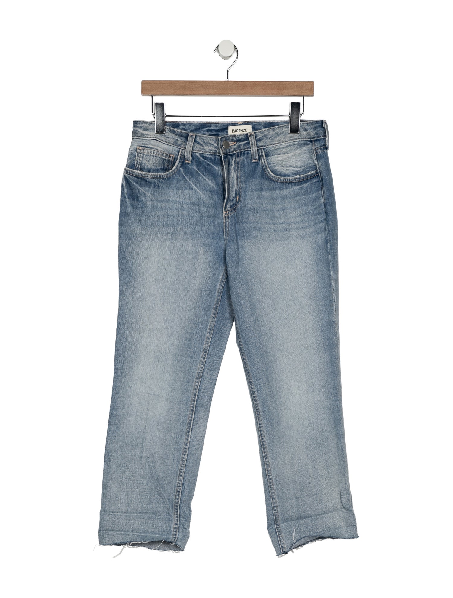 L'Agence Mid-Rise Straight Leg Jeans