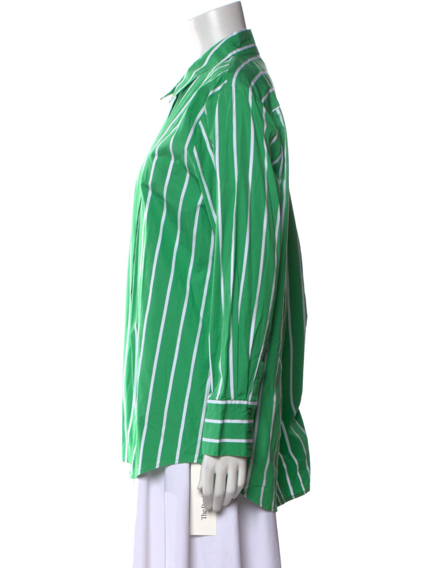 L'Agence Striped Long Sleeve Button-Up Top
