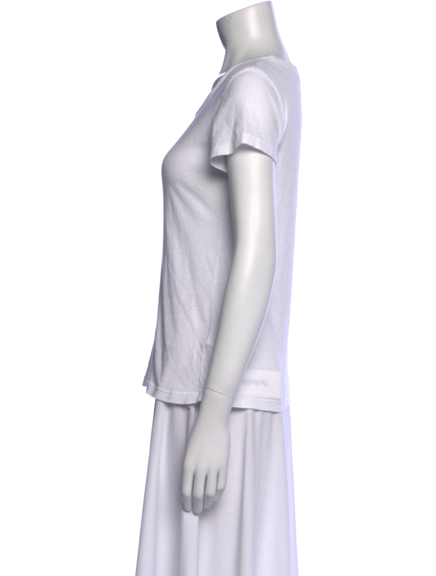 L'Agence Scoop Neck Short Sleeve T-Shirt