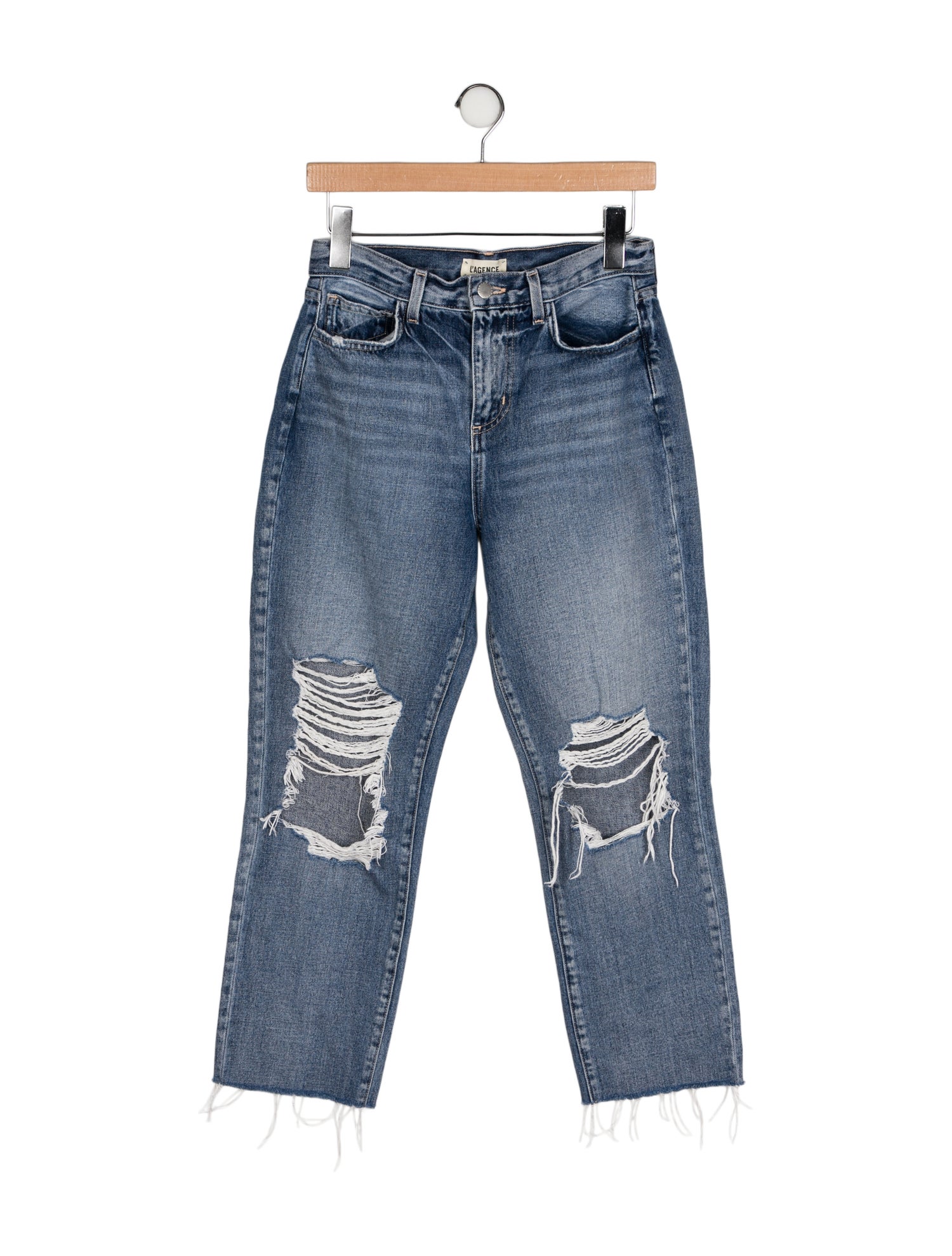 L'Agence Mid-Rise Straight Leg Jeans