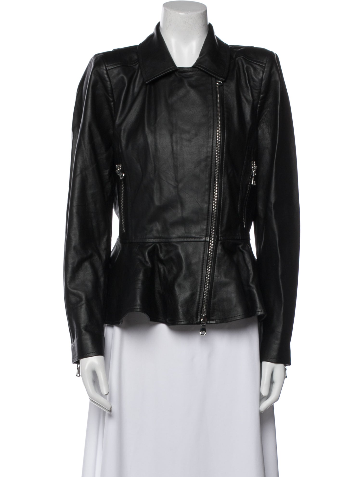 L'Agence Lamb Leather Biker Jacket