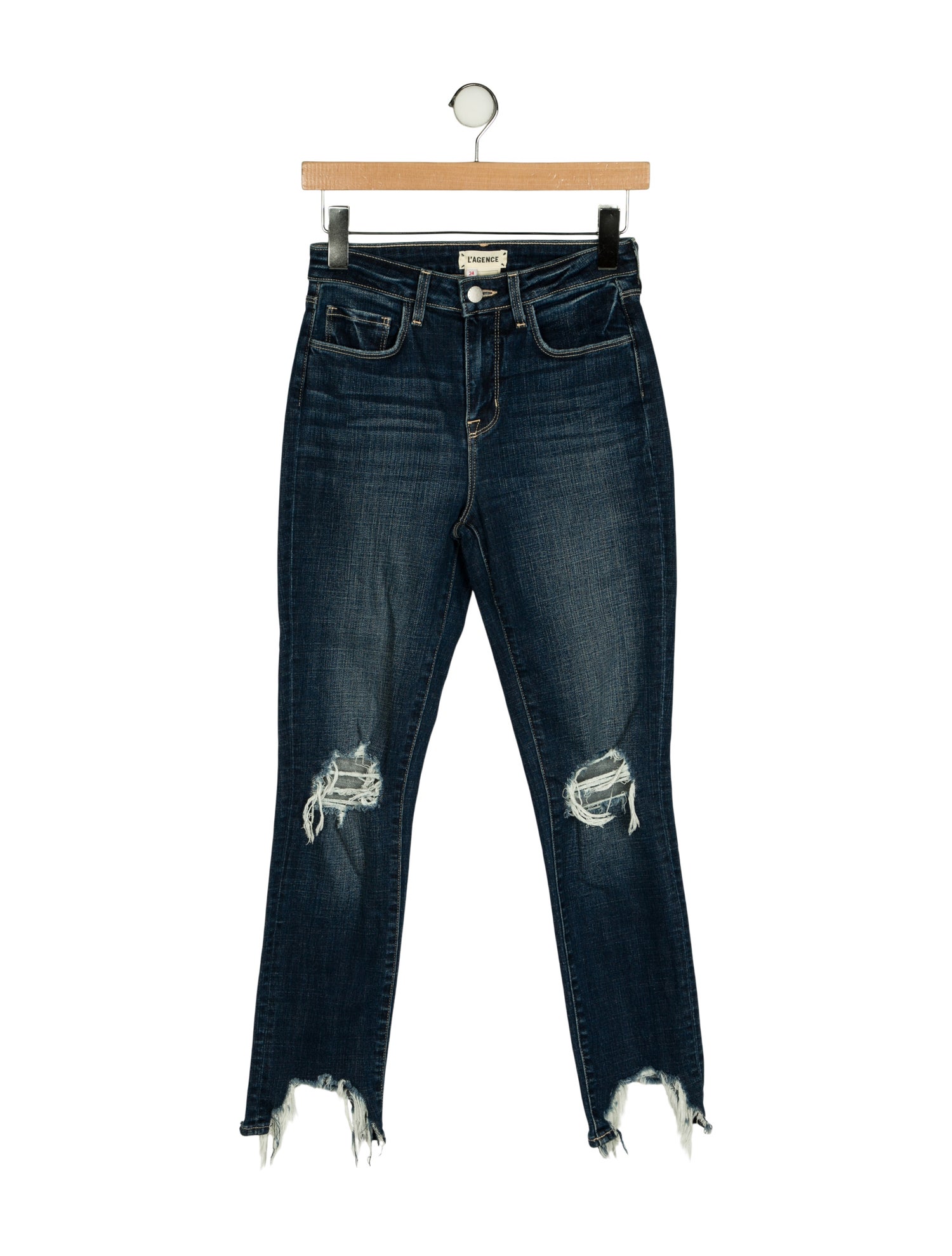 L'Agence Mid-Rise Straight Leg Jeans