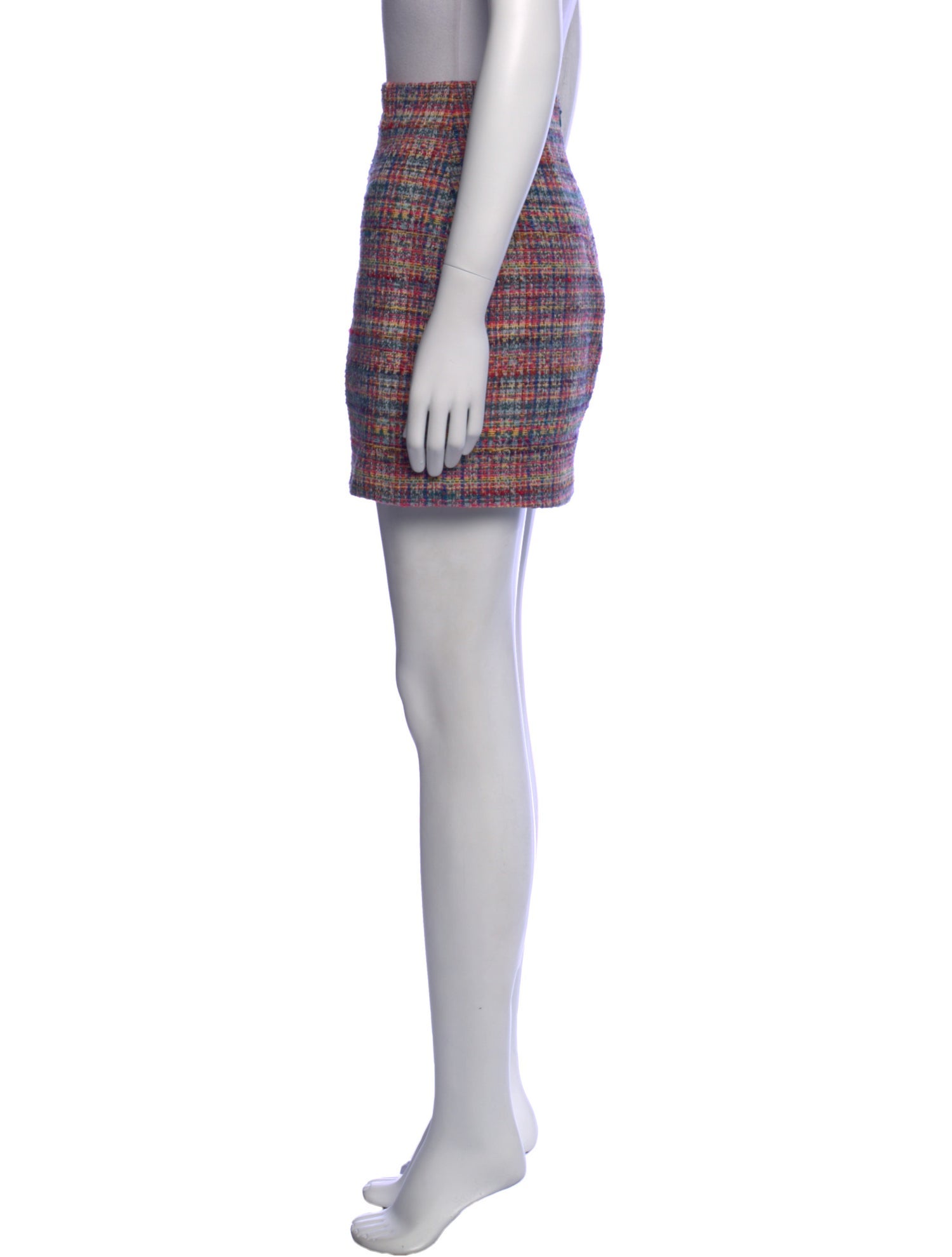 L'Agence Plaid Print Mini Skirt