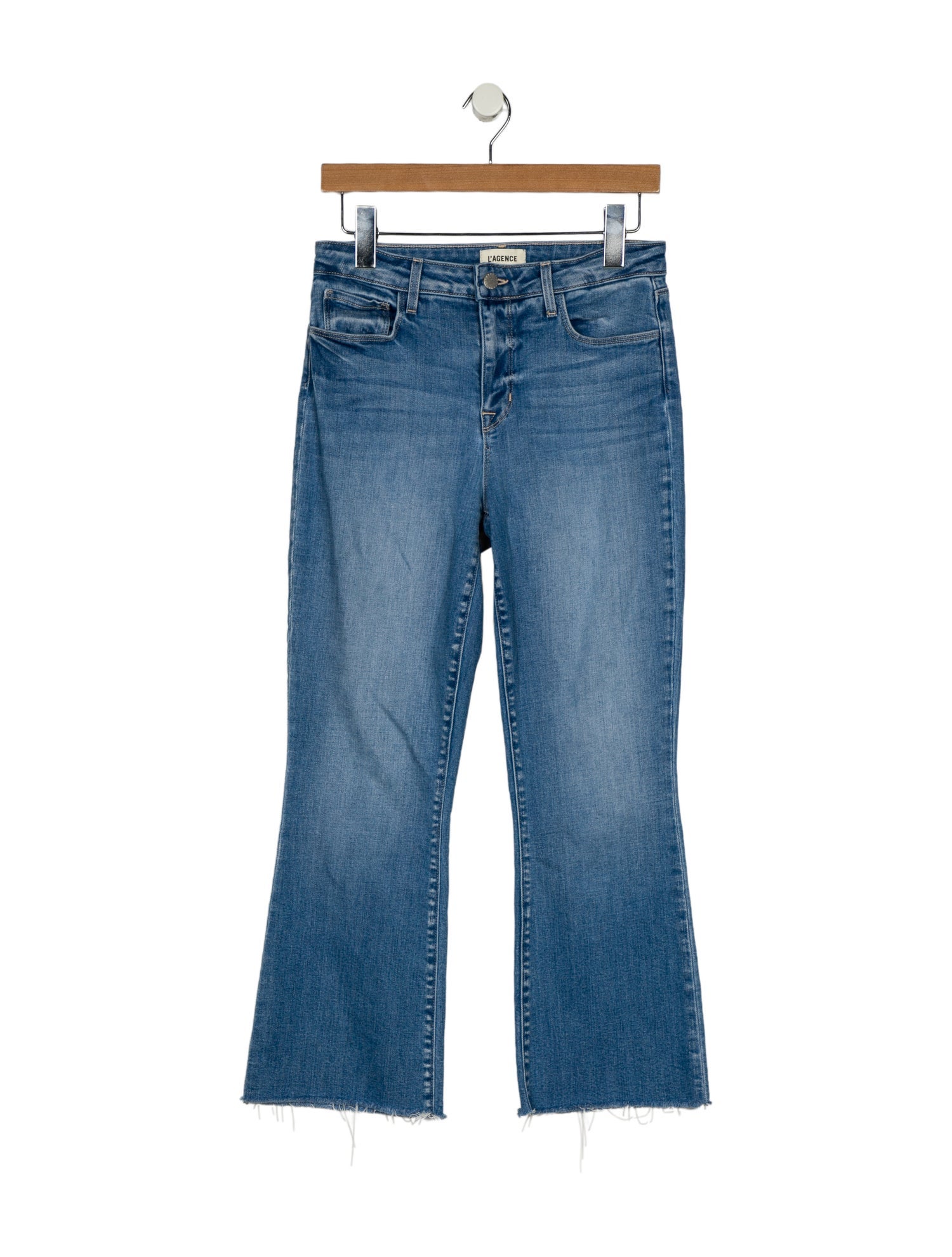 L'Agence Mid-Rise Wide Leg Jeans