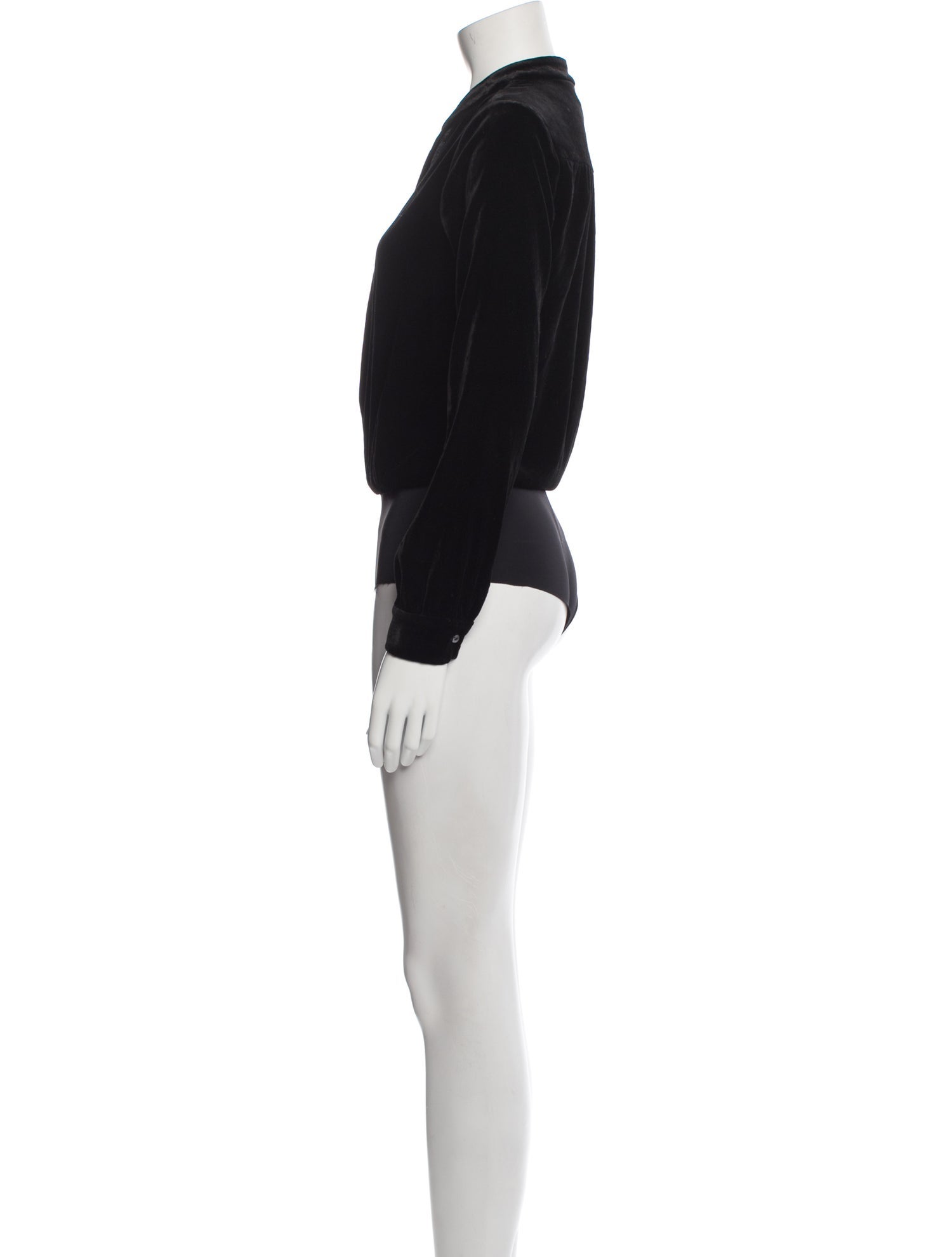 L'Agence V-Neck Long Sleeve Bodysuit