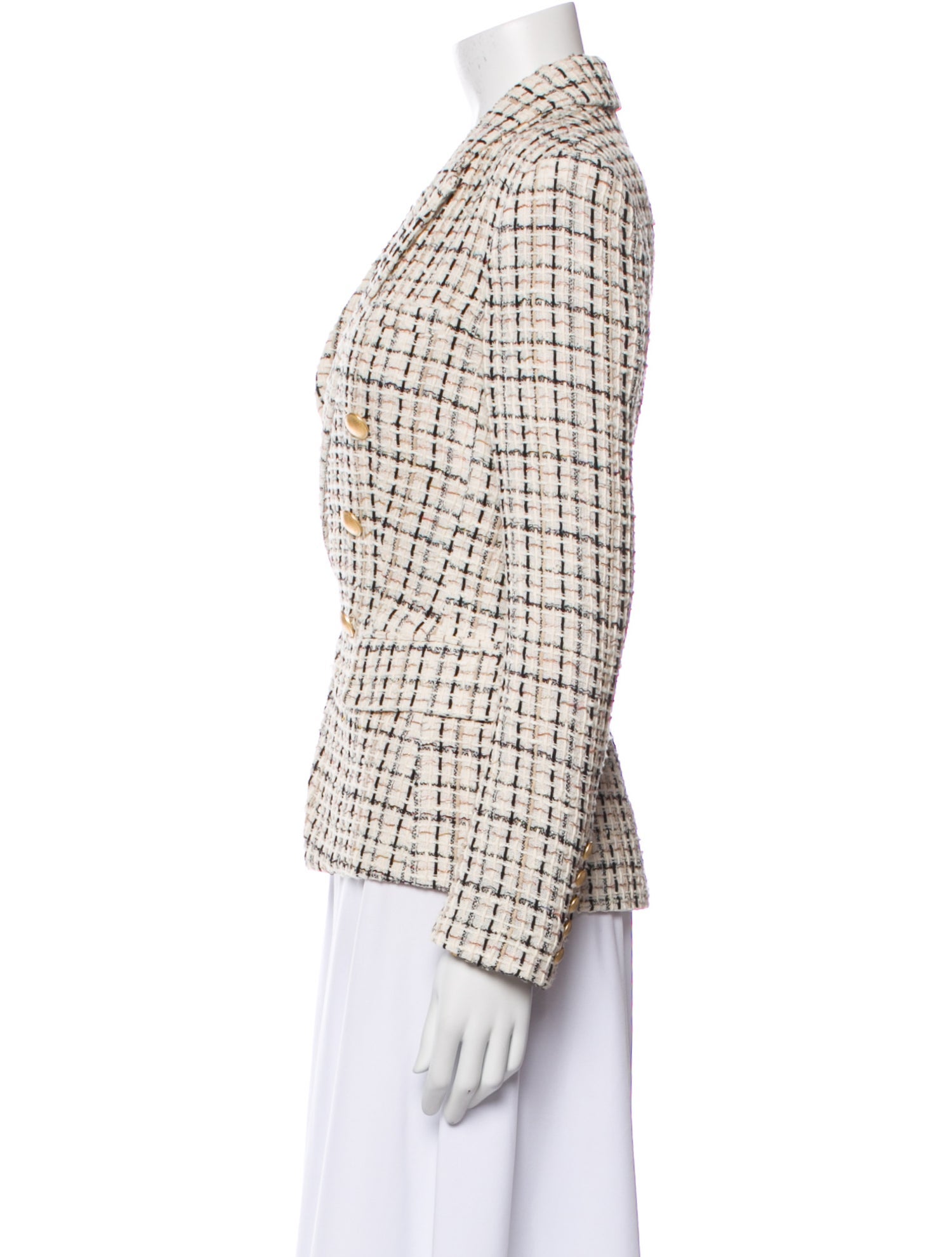 L'Agence Plaid Print Blazer