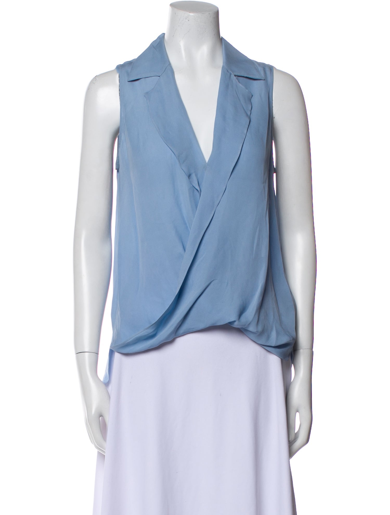 L'Agence Silk V-Neck Blouse