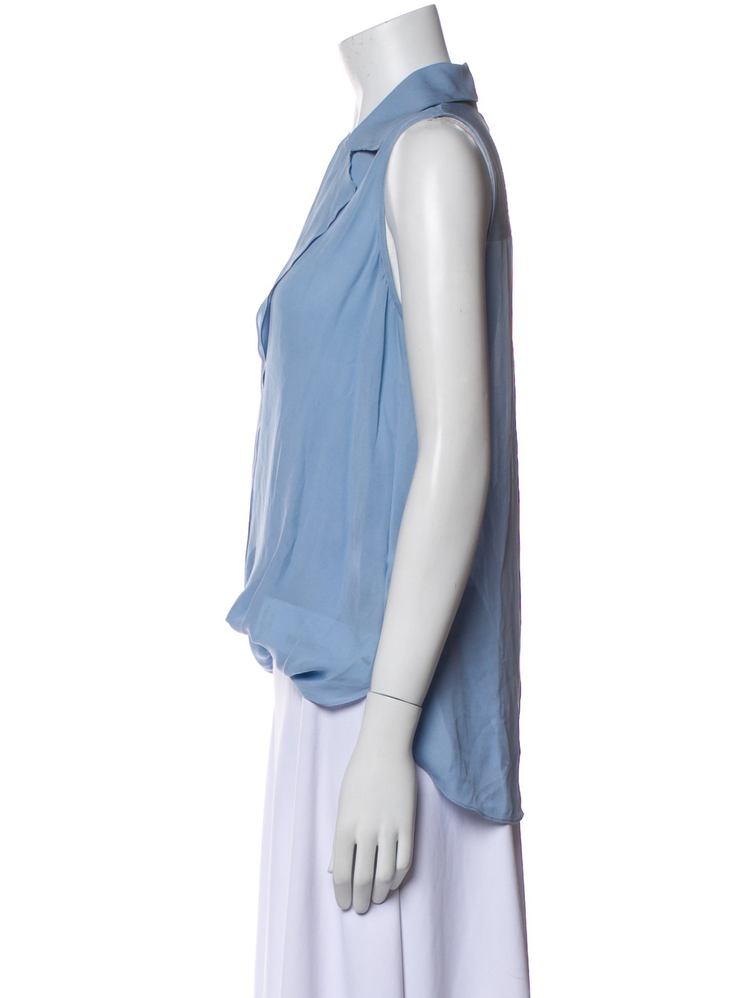 L'Agence Silk V-Neck Blouse