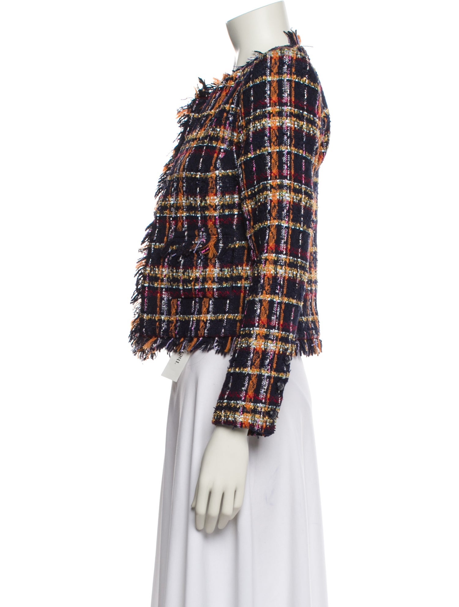 L'Agence Tweed Pattern Evening Jacket