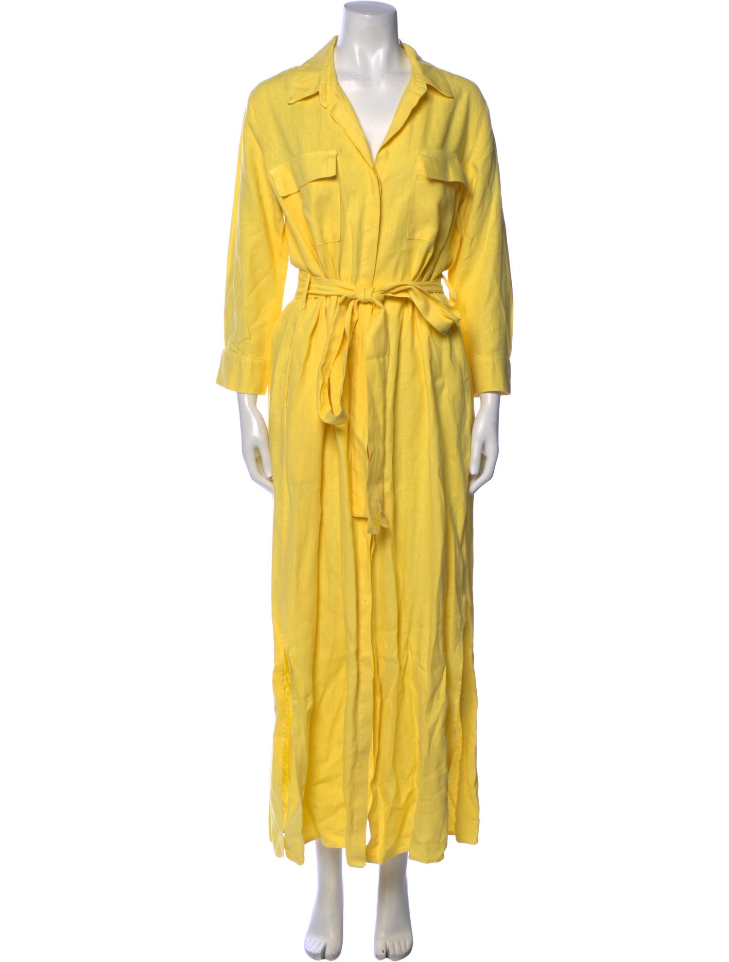 L'Agence Linen Long Dress