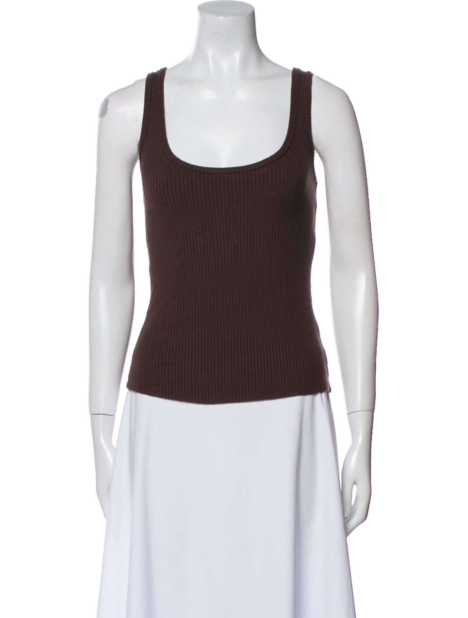 L'Agence Scoop Neck Sleeveless Top