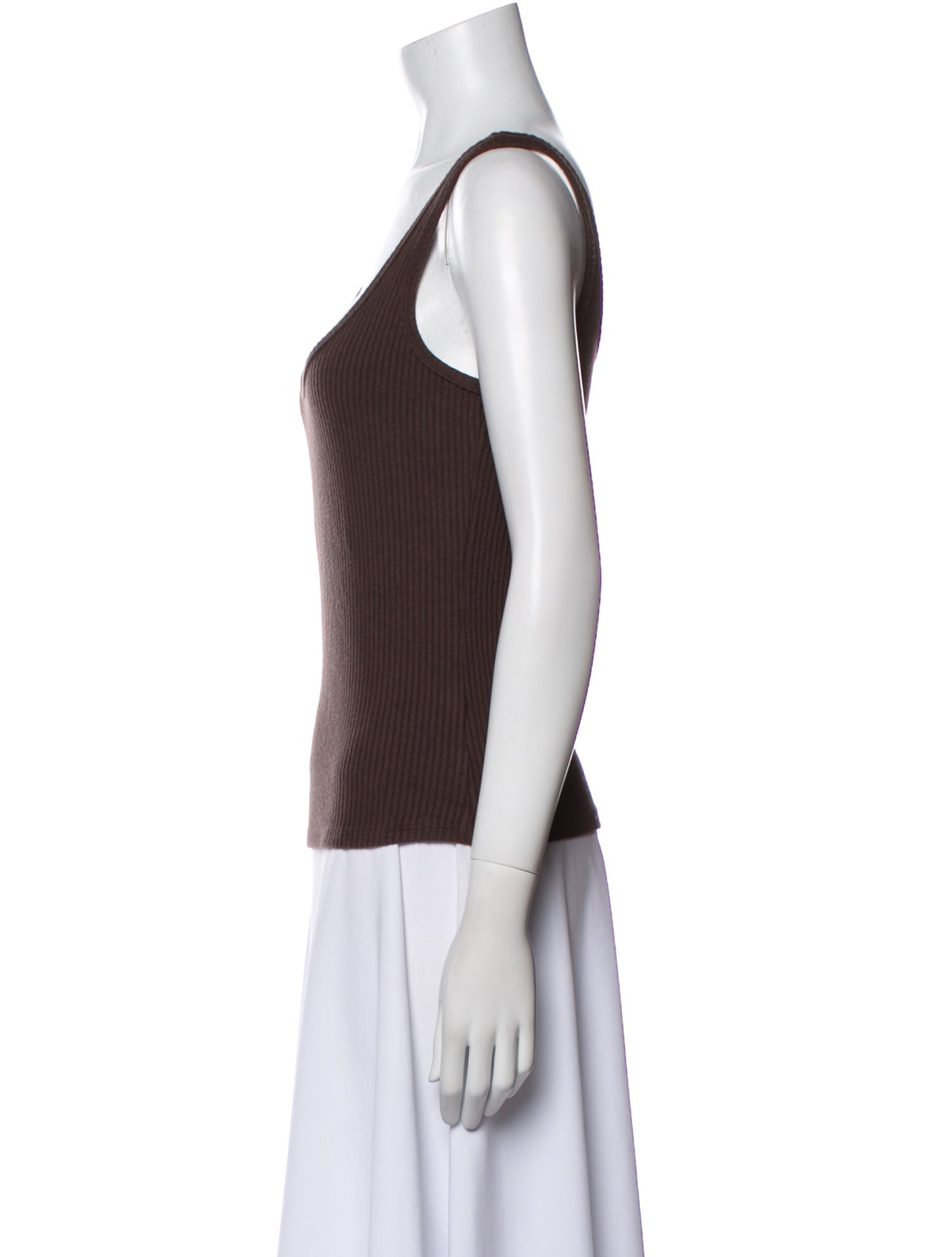 L'Agence Scoop Neck Sleeveless Top