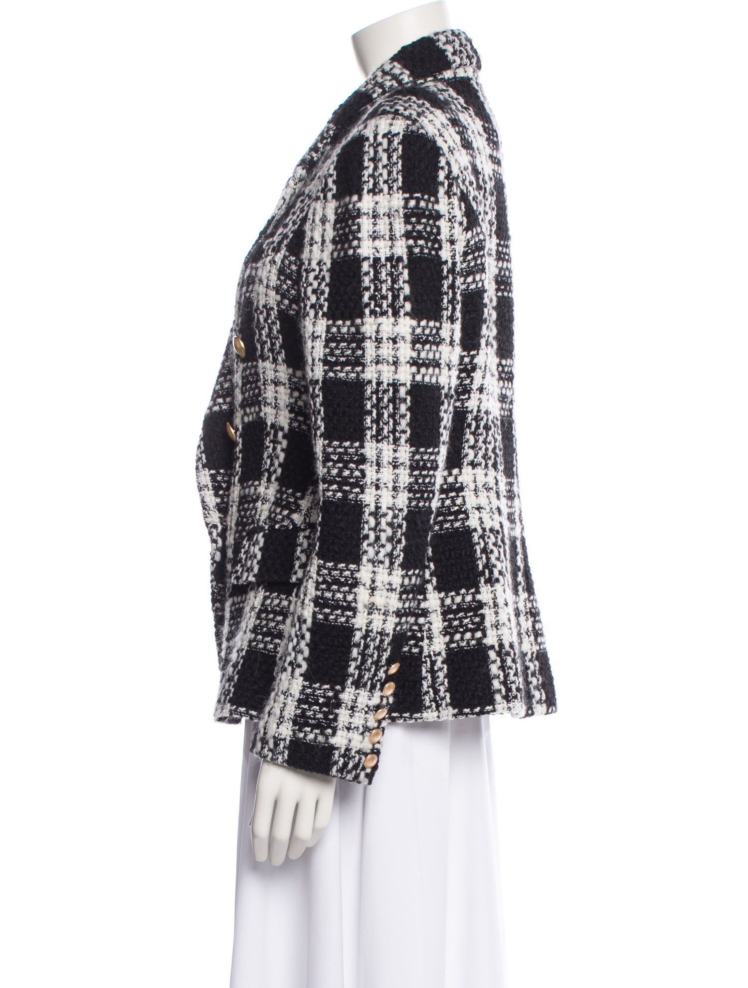 L'Agence Plaid Print Blazer