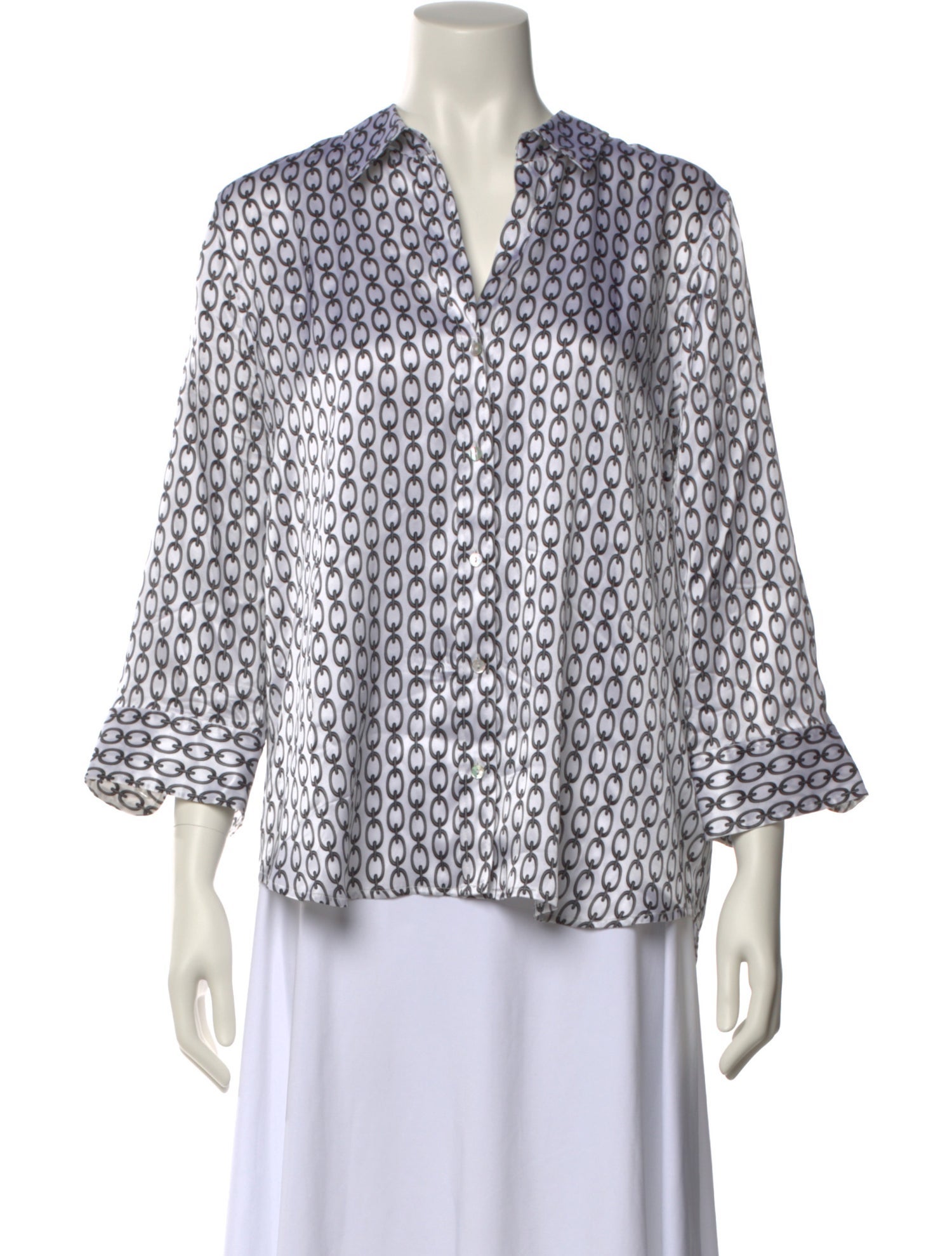 L'Agence Silk Printed Blouse