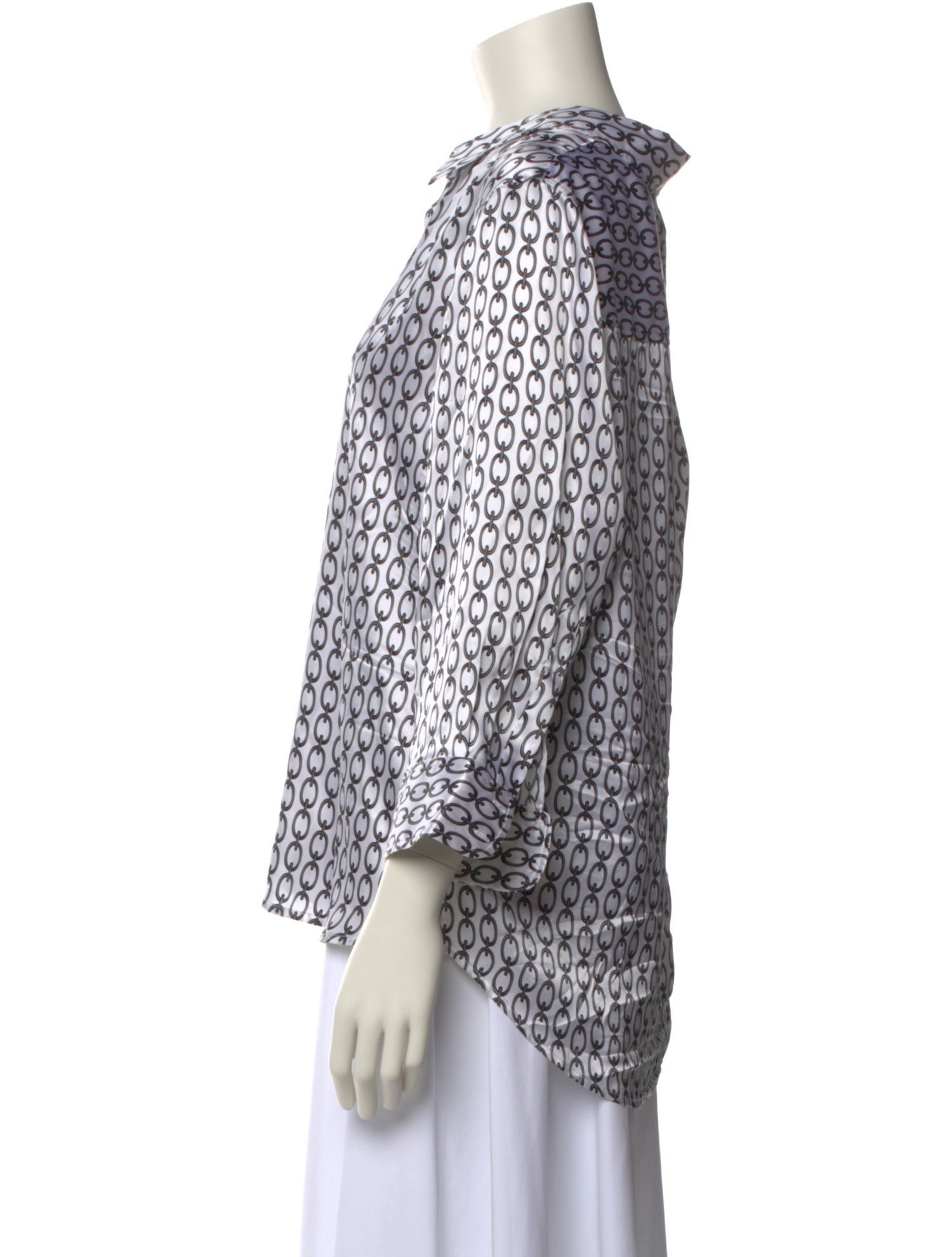 L'Agence Silk Printed Blouse