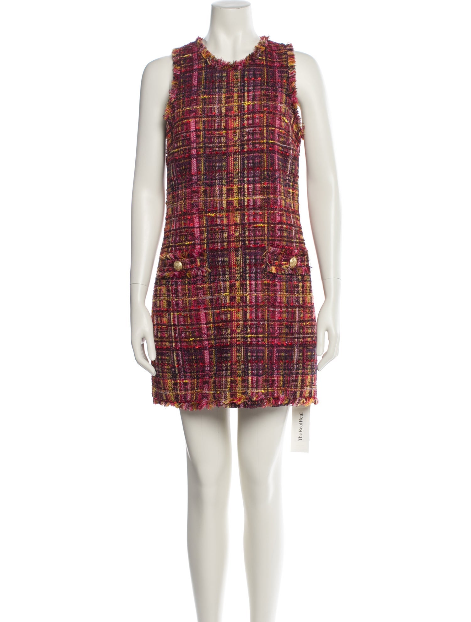 L'Agence Plaid Print Mini Dress