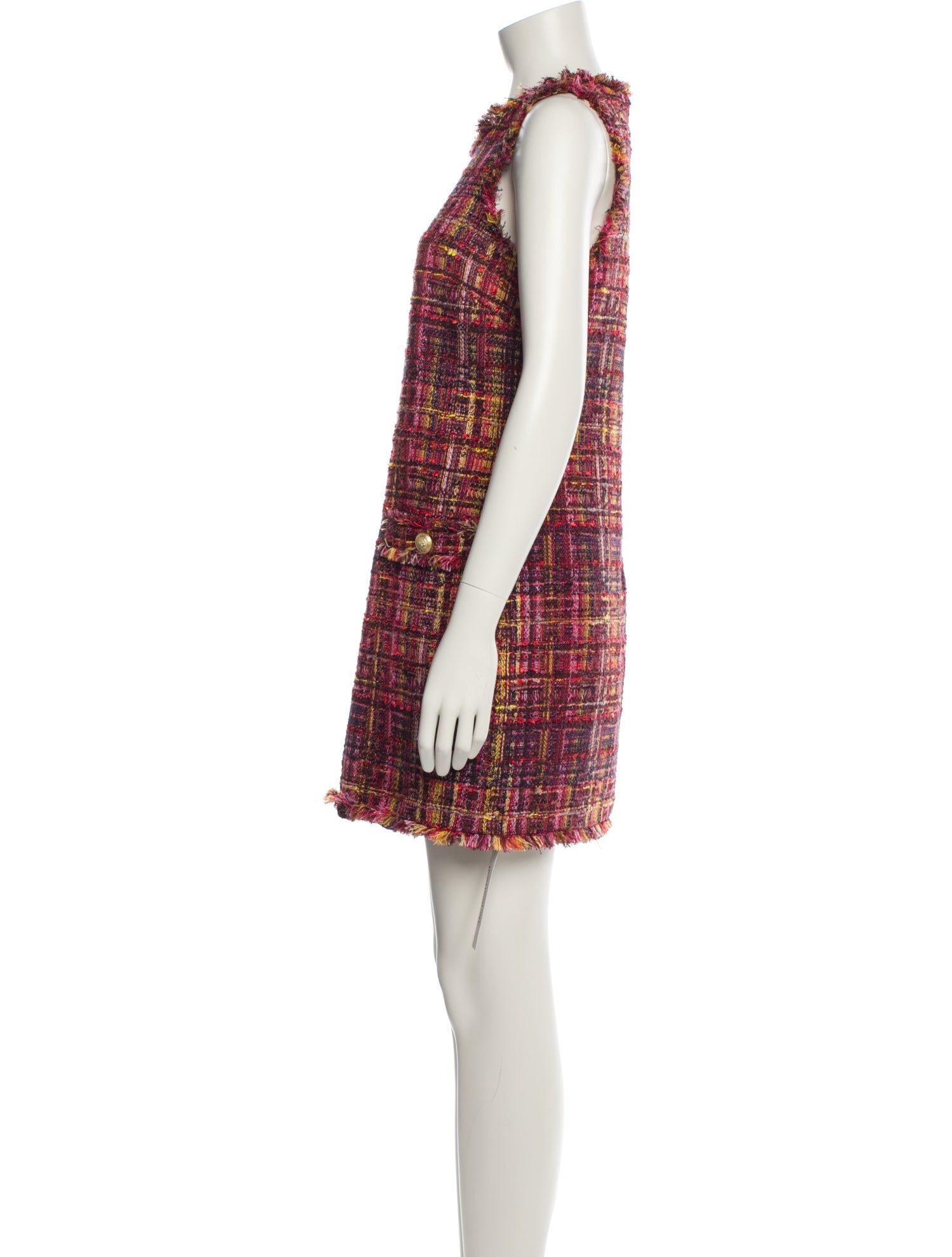 L'Agence Plaid Print Mini Dress