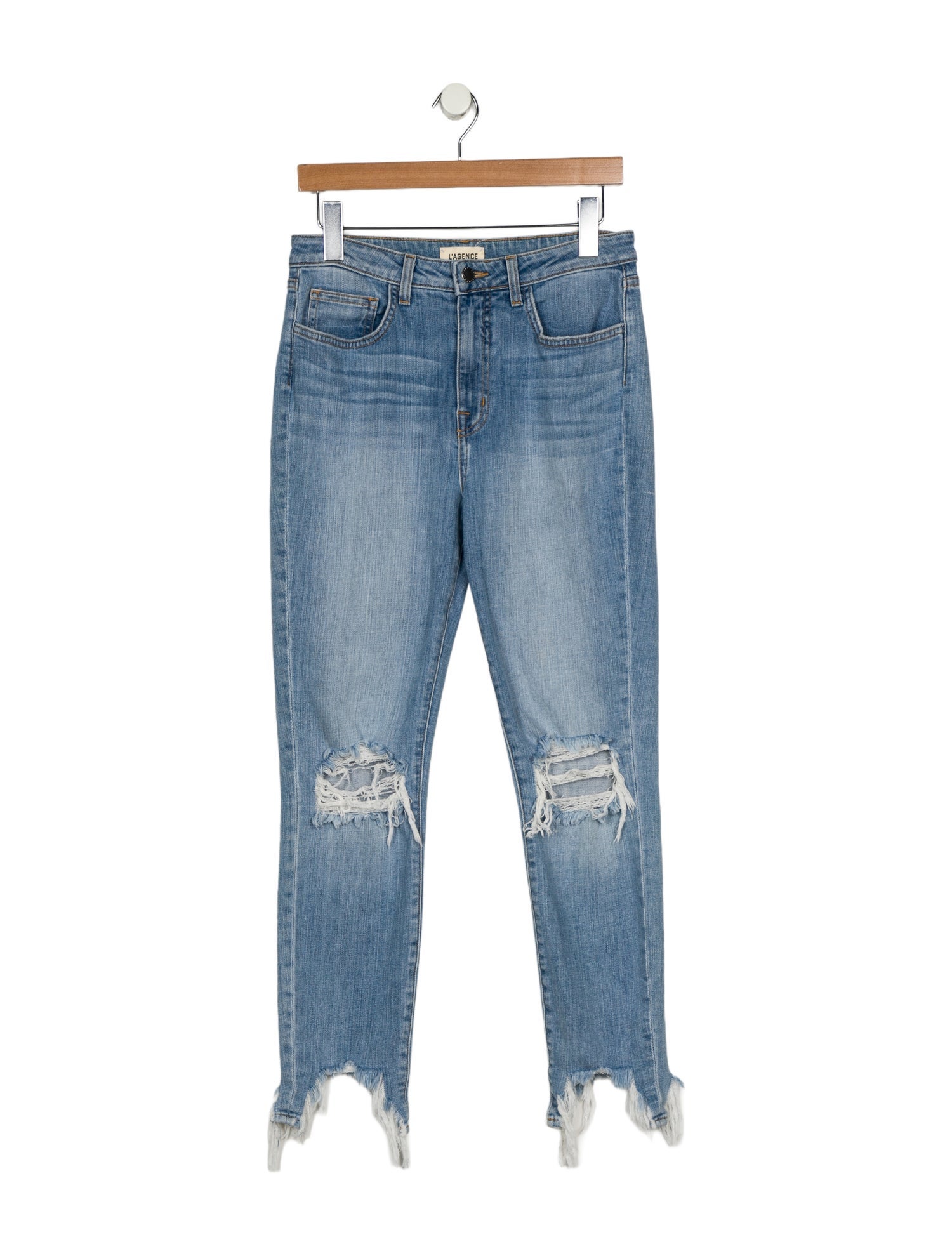 L'Agence Mid-Rise Straight Leg Jeans