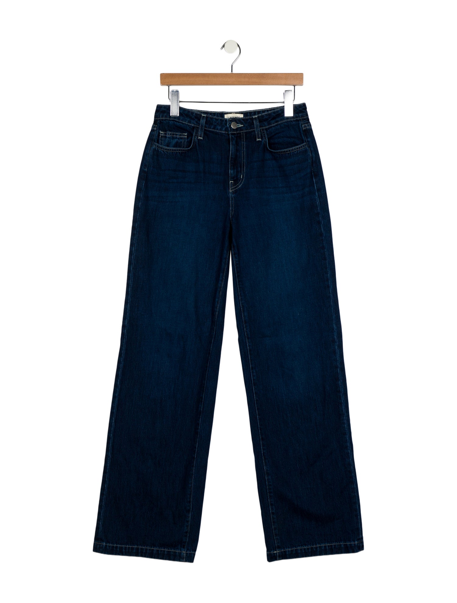 L'Agence Mid-Rise Wide Leg Jeans