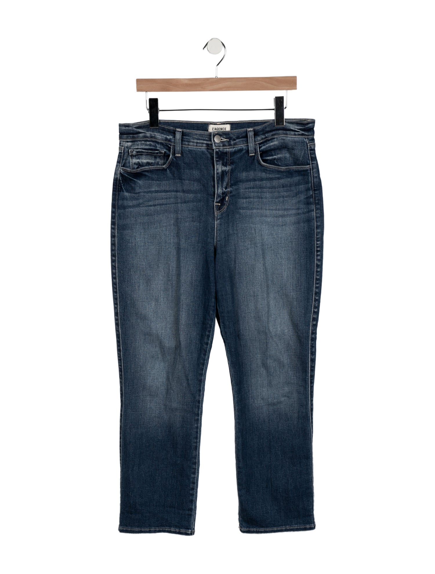 L'Agence Mid-Rise Straight Leg Jeans
