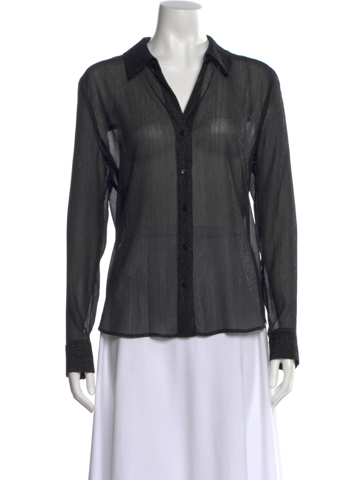 L'Agence Long Sleeve Button-Up Top
