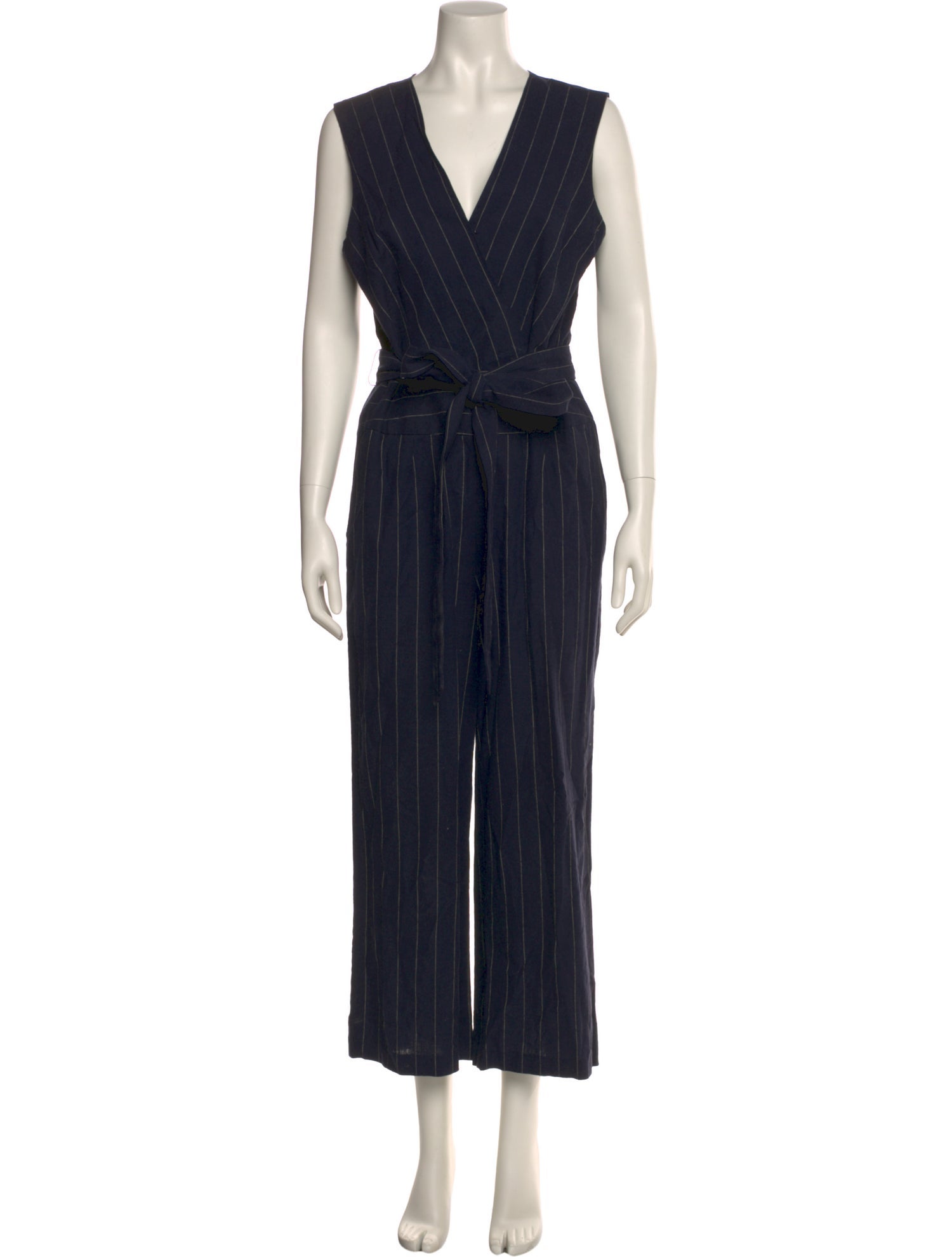 L'Agence Linen V-Neck Jumpsuit