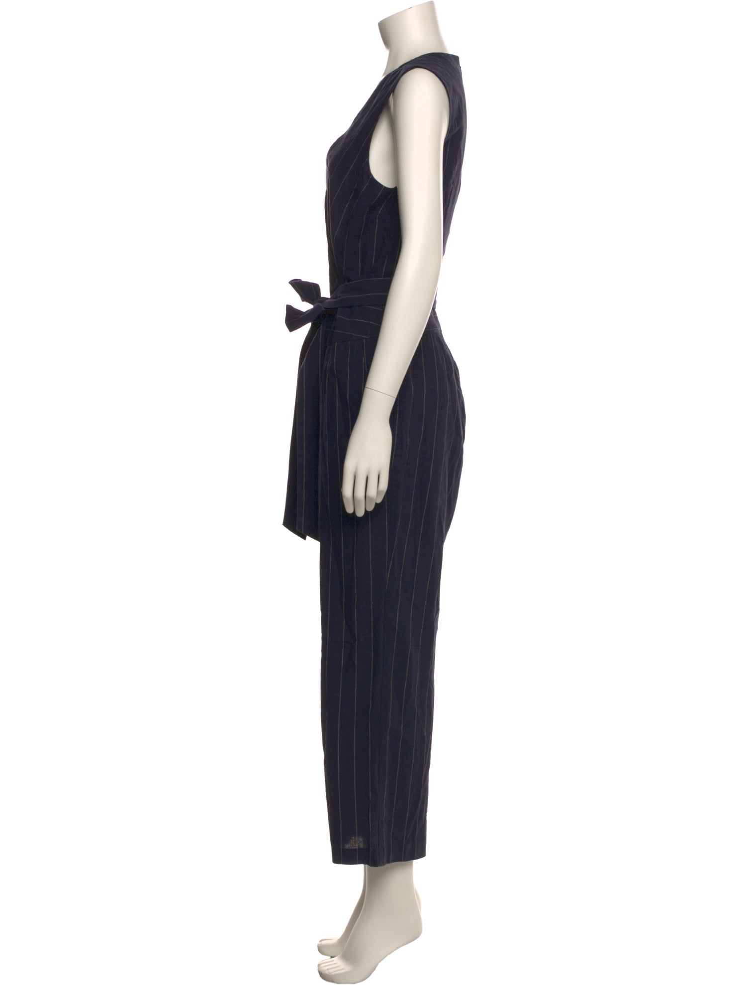 L'Agence Linen V-Neck Jumpsuit