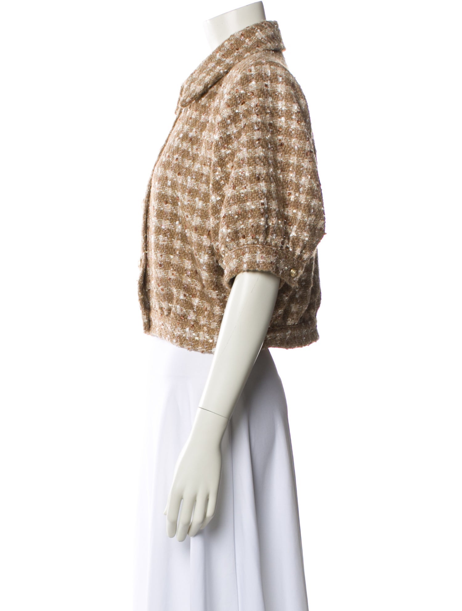 L'Agence Tweed Pattern Evening Jacket