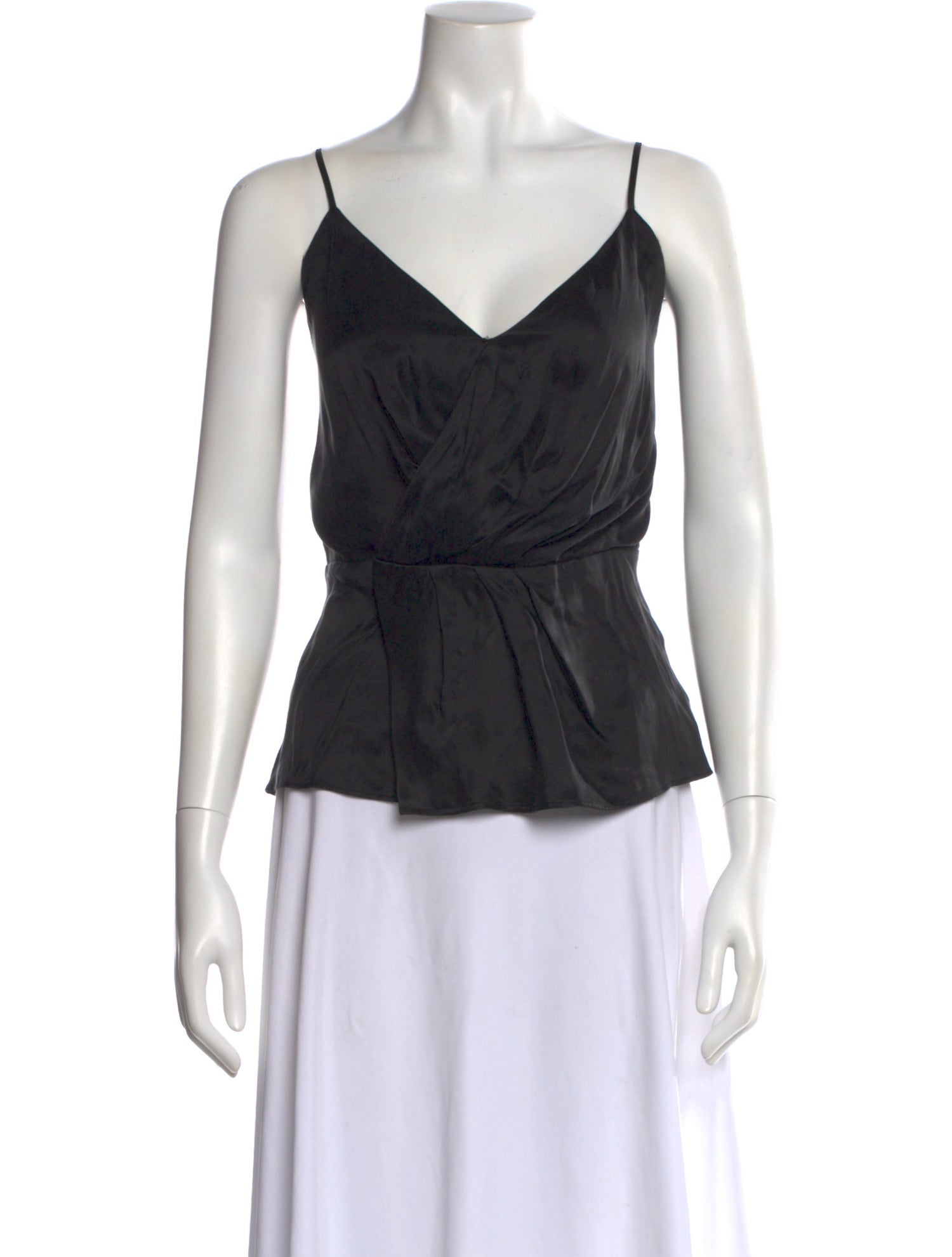 L'Agence Silk V-Neck Top