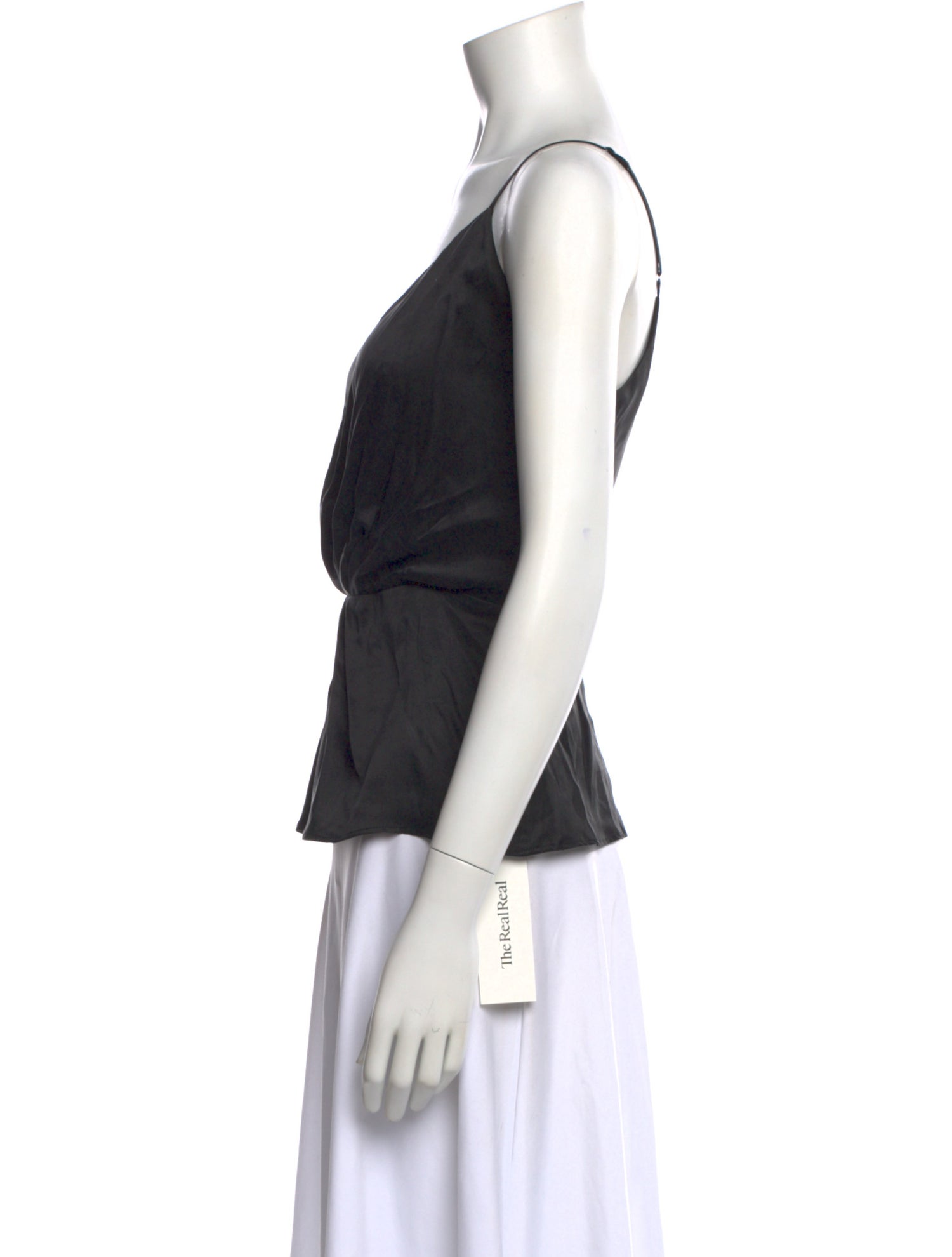 L'Agence Silk V-Neck Top