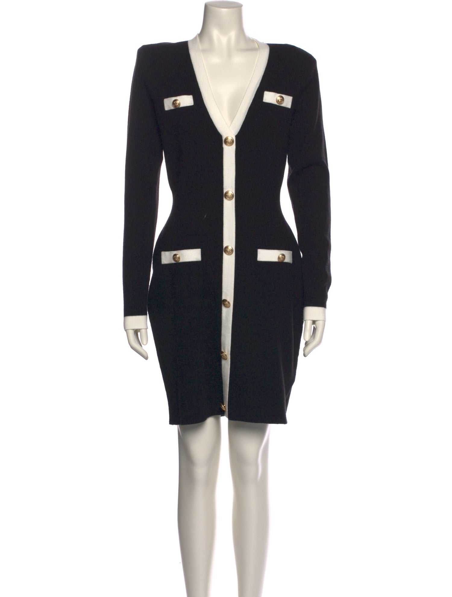 L'Agence V-Neck Mini Dress