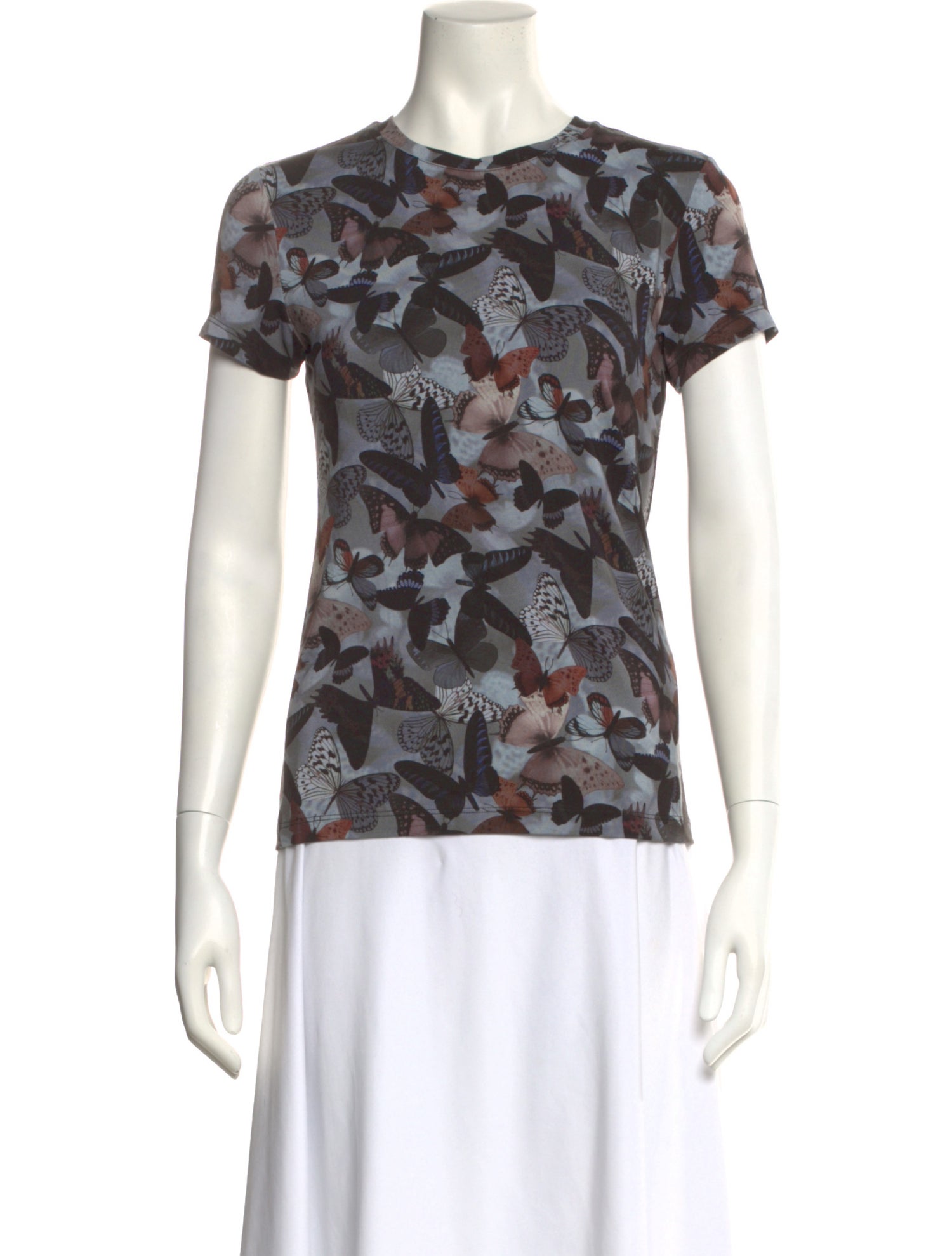 L'Agence Printed Crew Neck T-Shirt