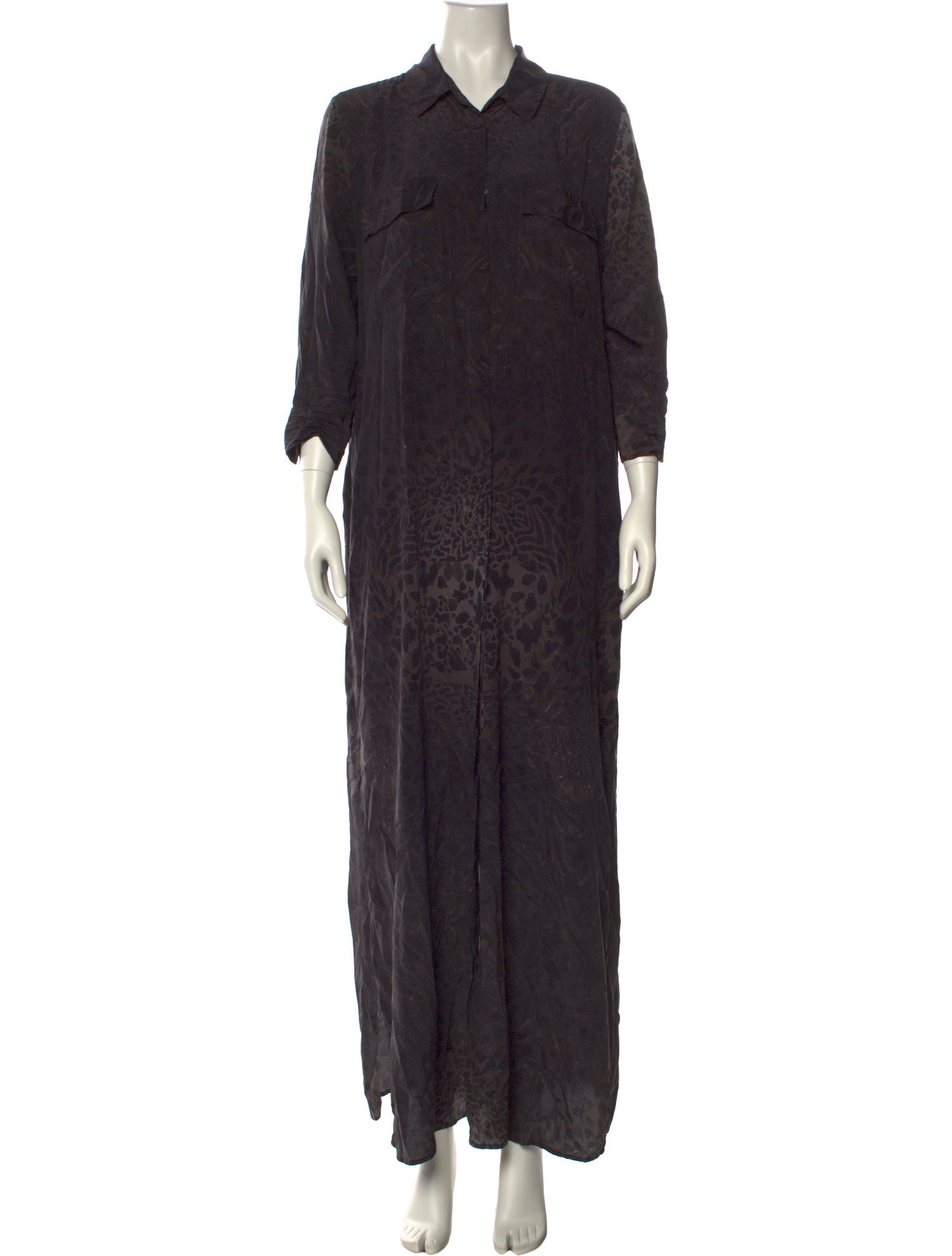 L'Agence Silk Midi Length Dress