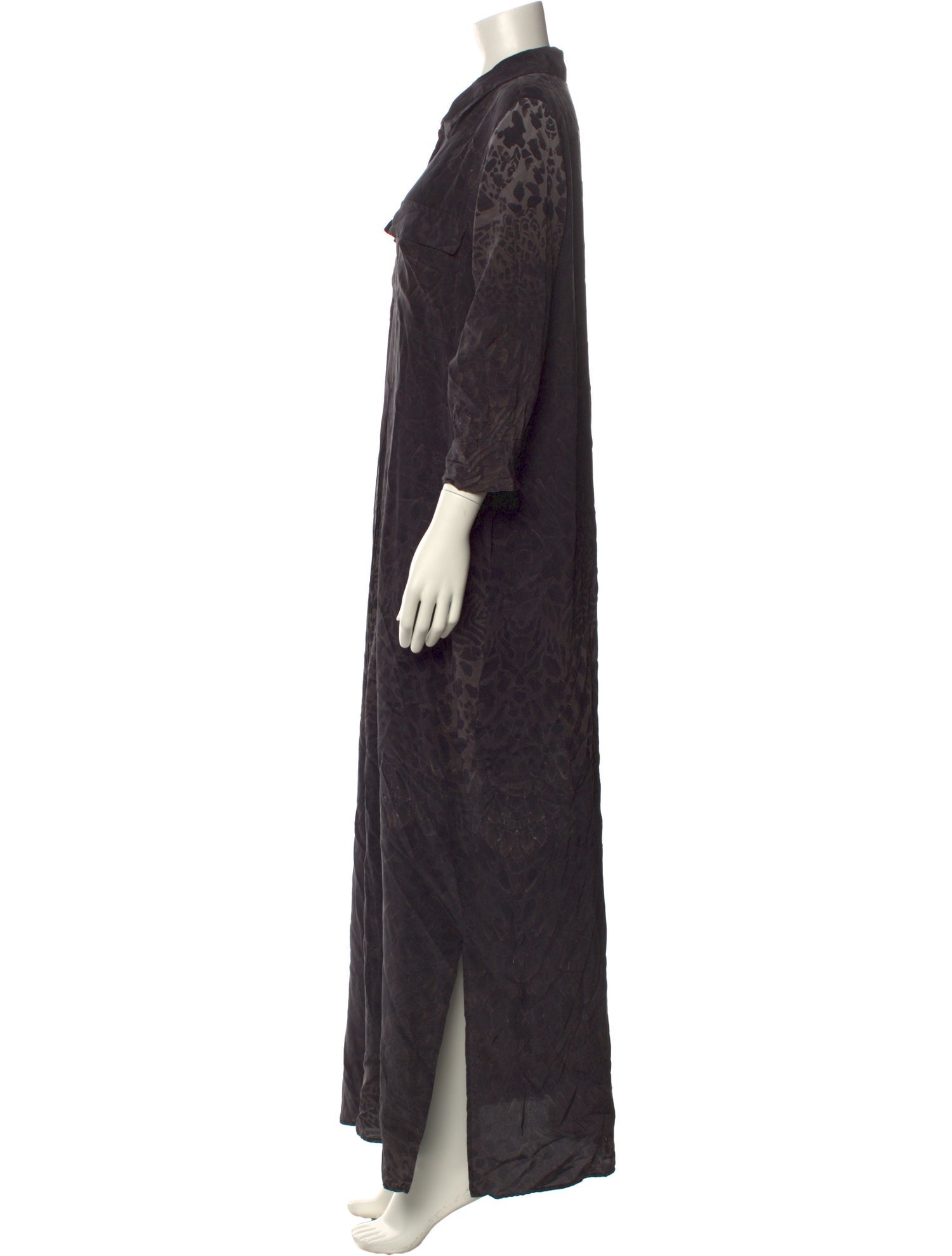 L'Agence Silk Midi Length Dress