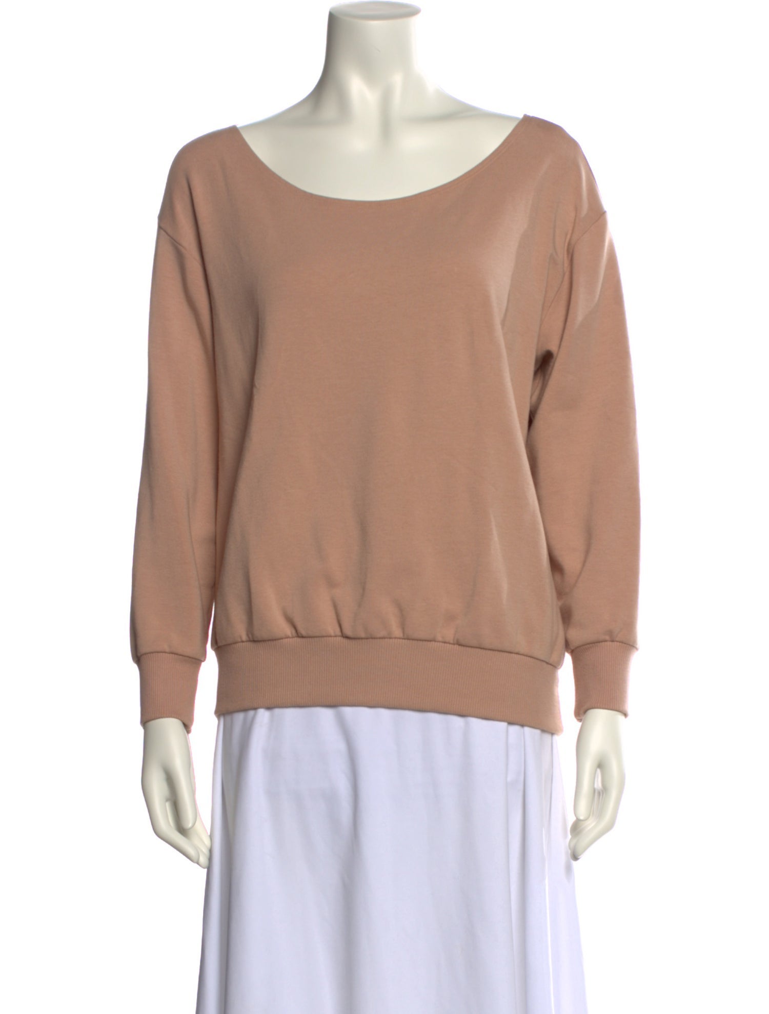 L'Agence Scoop Neck Long Sleeve Sweatshirt