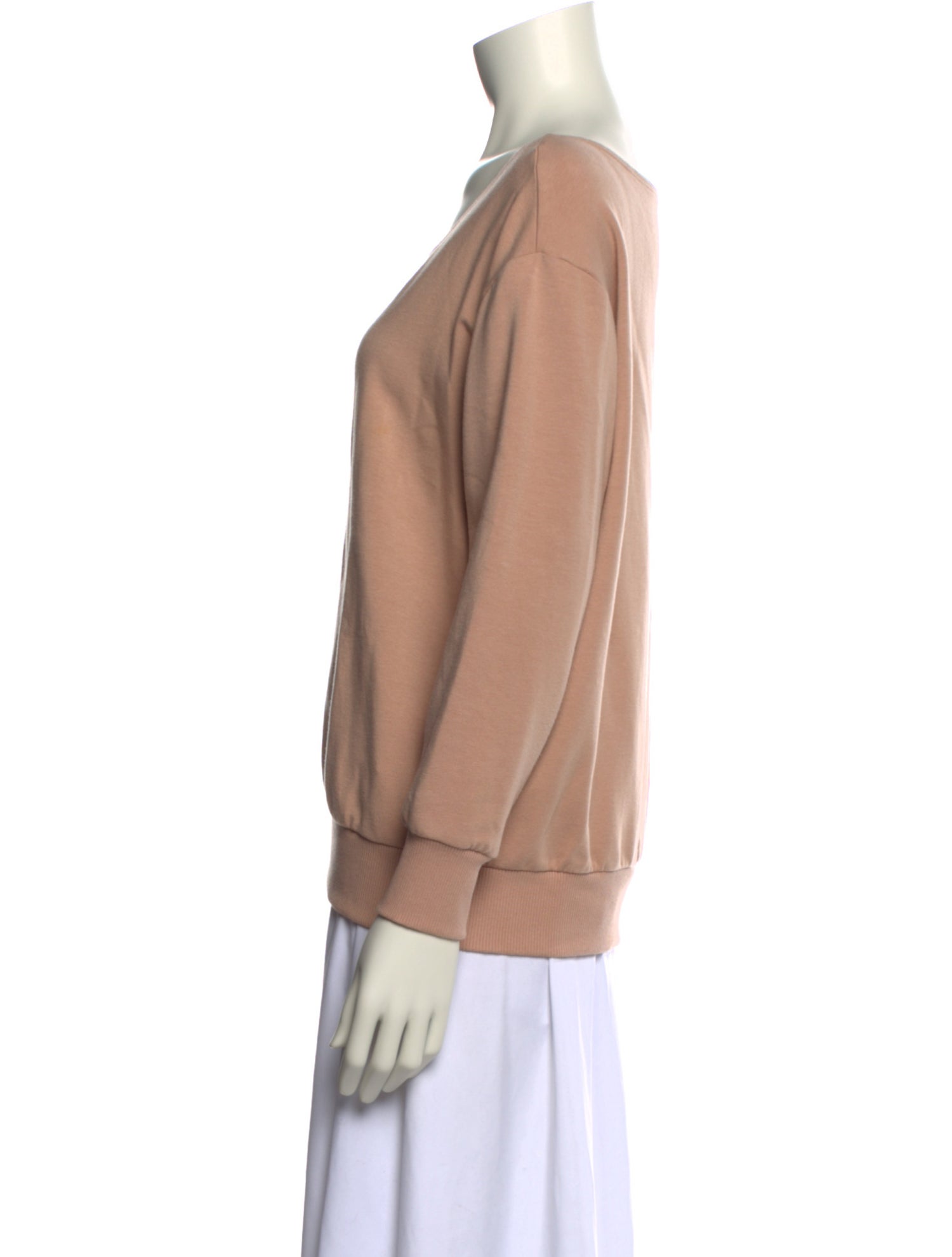 L'Agence Scoop Neck Long Sleeve Sweatshirt